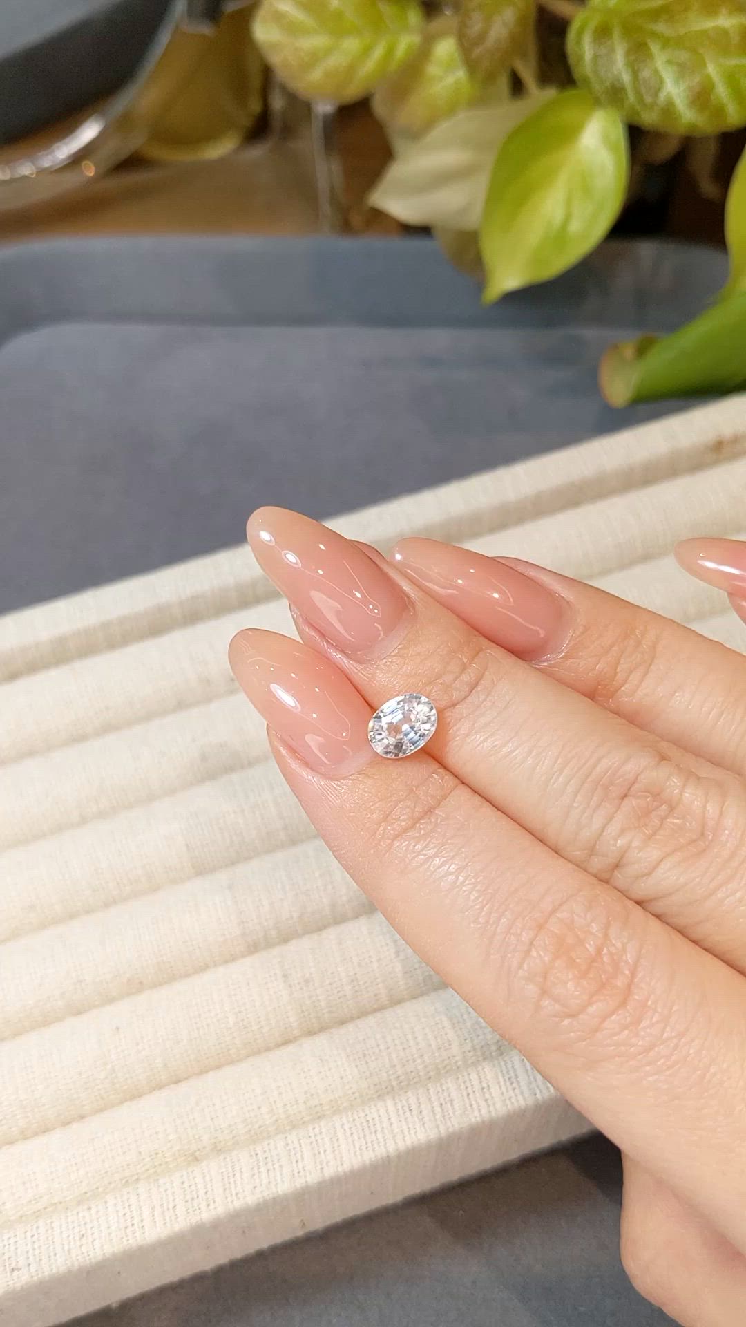 1.83 Ct. White Zircon from Tanzania Size Video