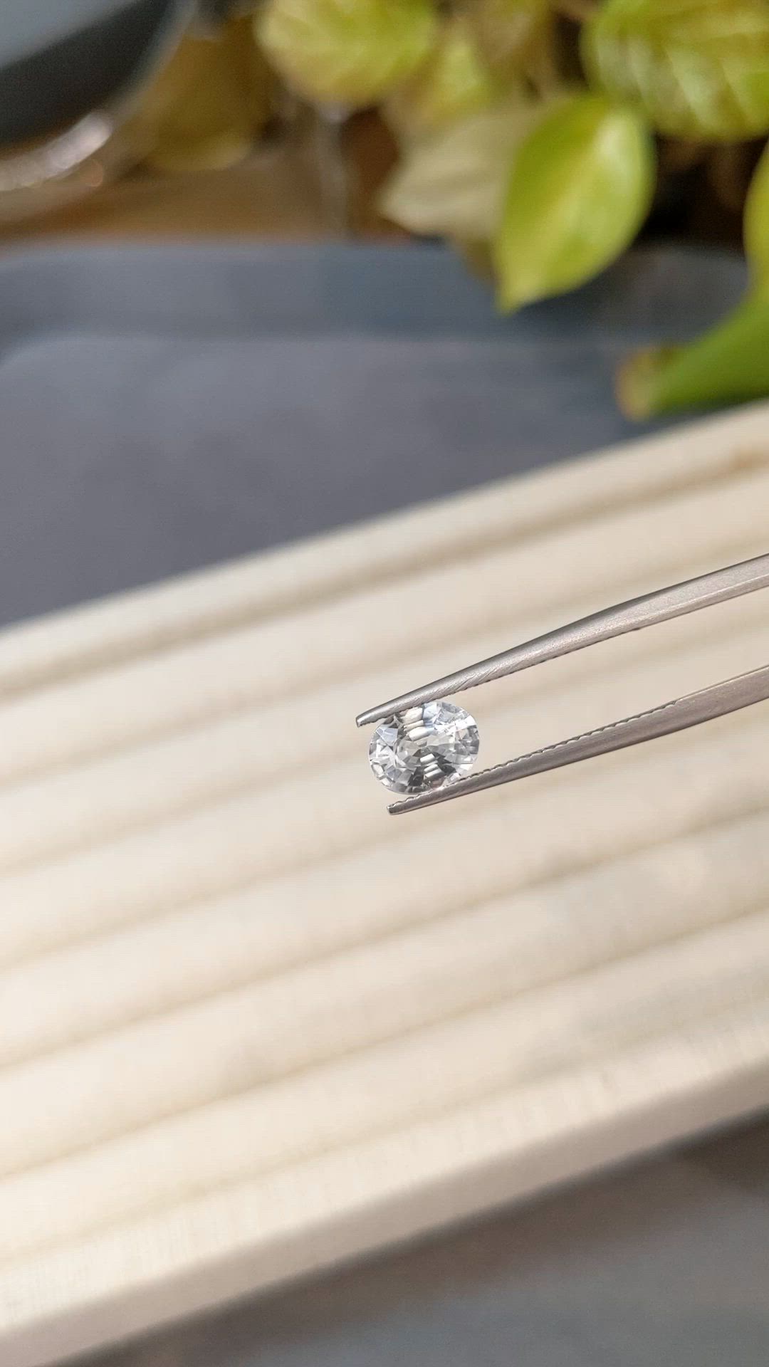 1.83 Ct. White Zircon from Tanzania Size Video