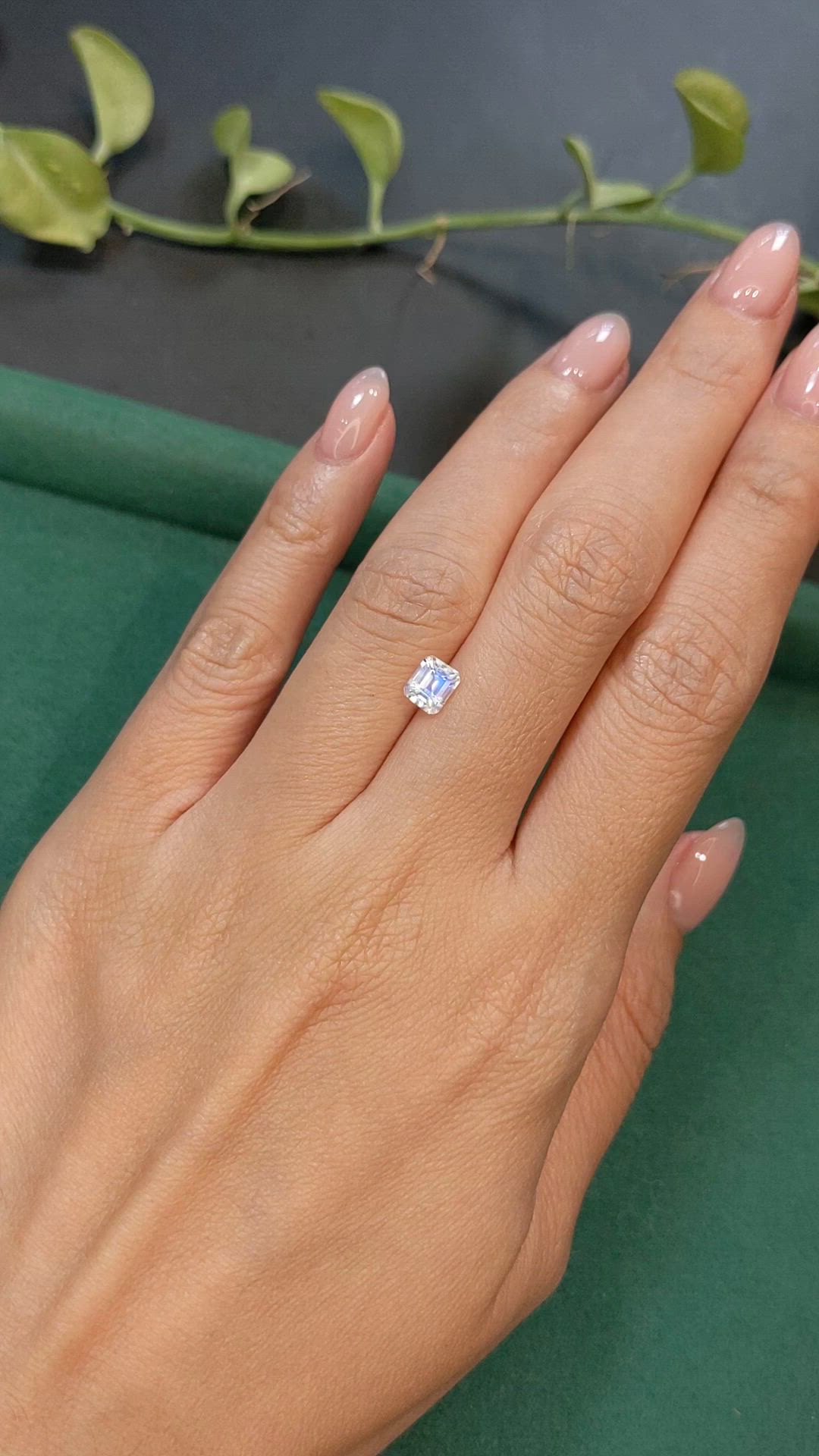 0.72 Ct. White Moonstone from Madagascar Size Video