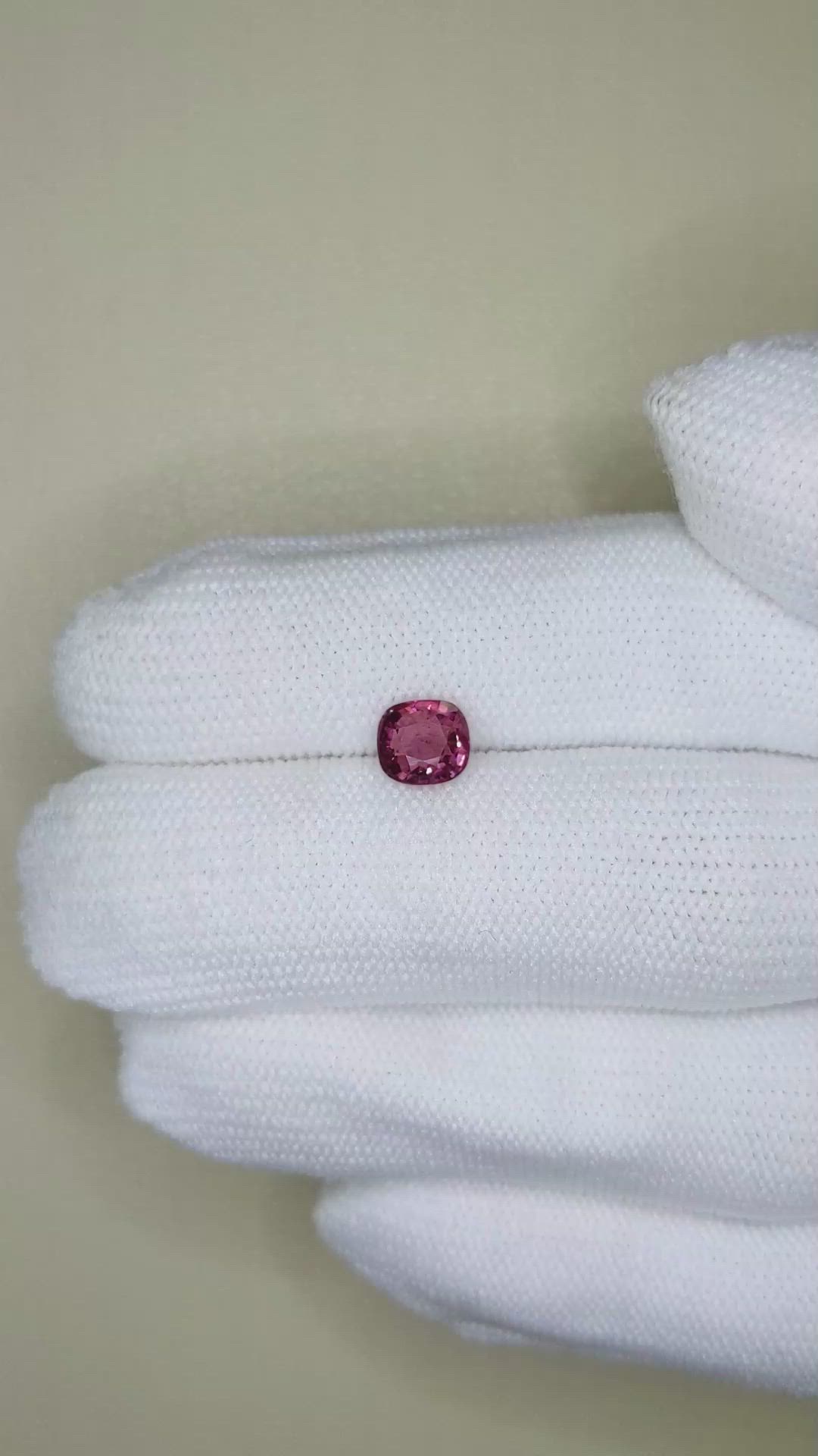 1.20 Ct. Purplish Red Rhodolite Garnet from Madagascar Size Video