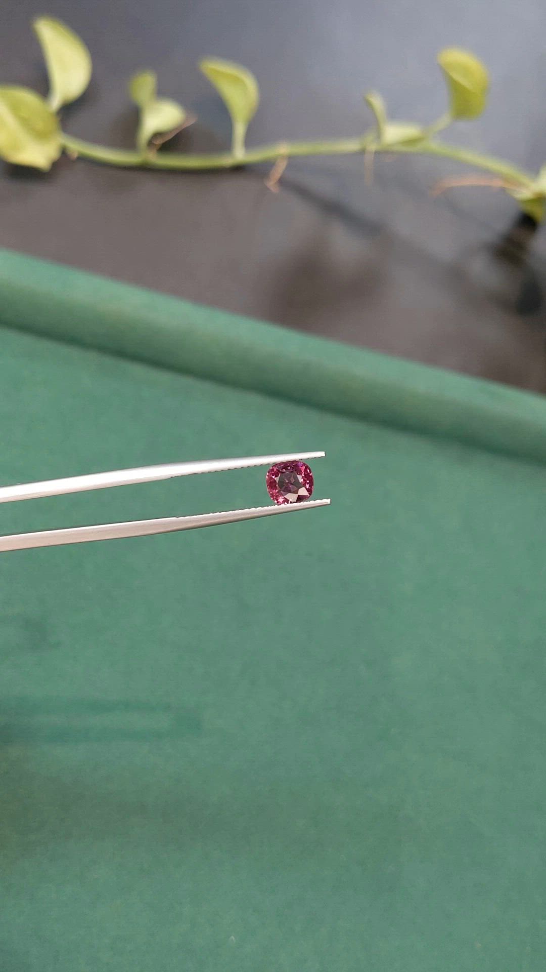 1.20 Ct. Purplish Red Rhodolite Garnet from Madagascar Size Video