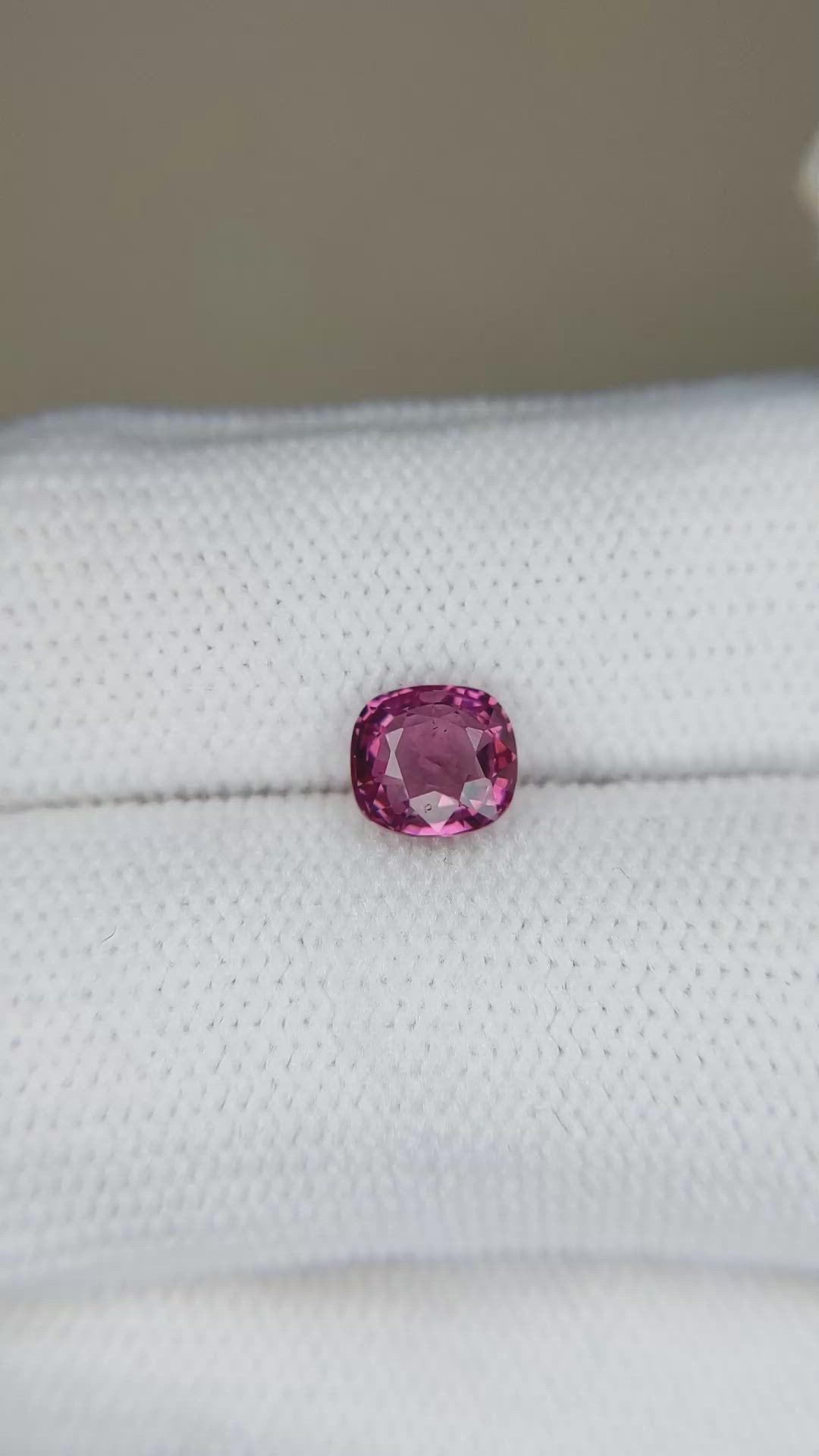 1.20 Ct. Purplish Red Rhodolite Garnet from Madagascar Size Video