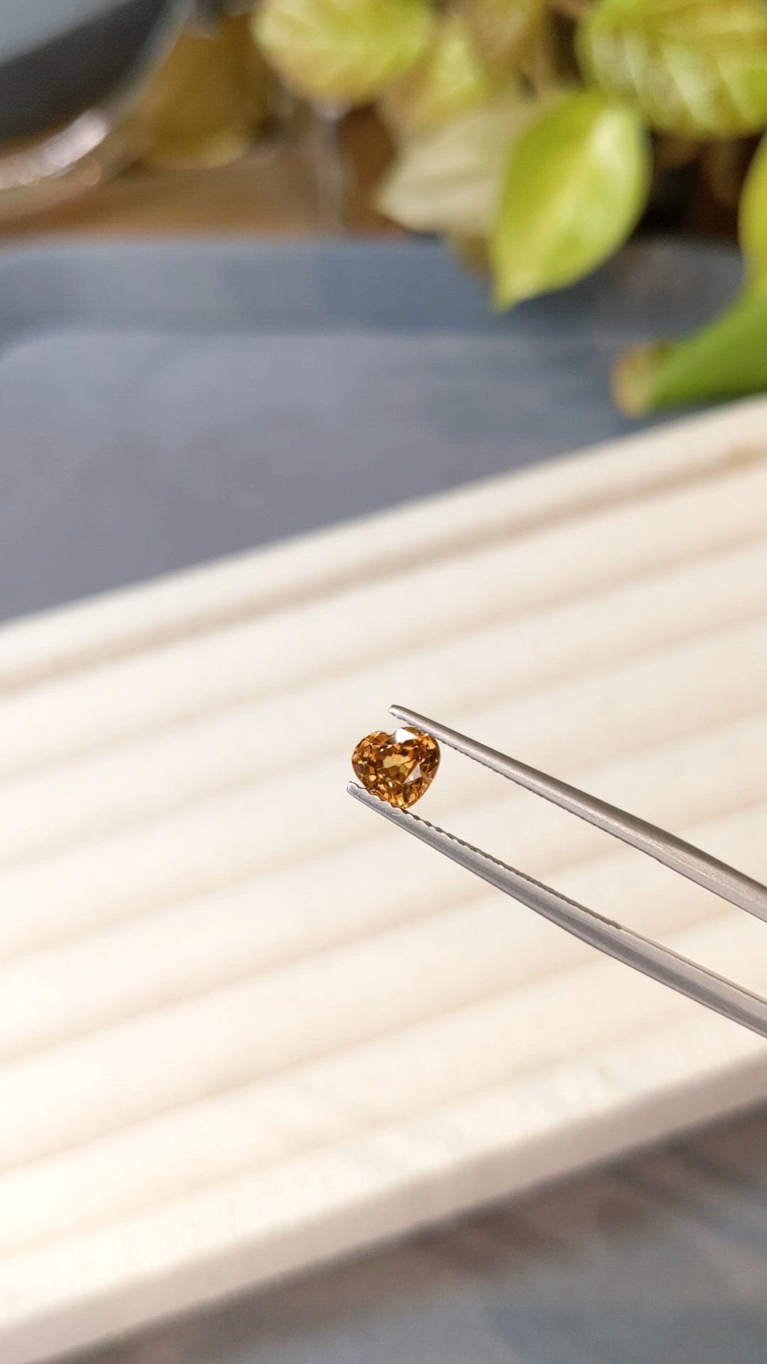 1.15 Ct. Orangish Brown Zircon from Tanzania Size Video