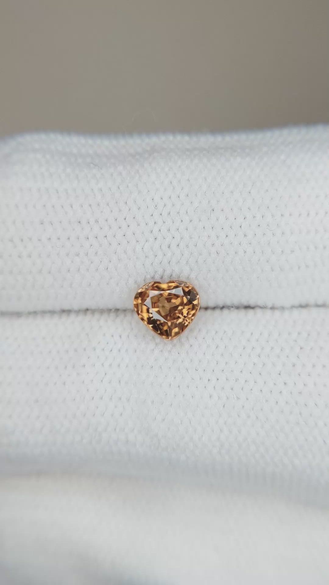 1.15 Ct. Orangish Brown Zircon from Tanzania Size Video