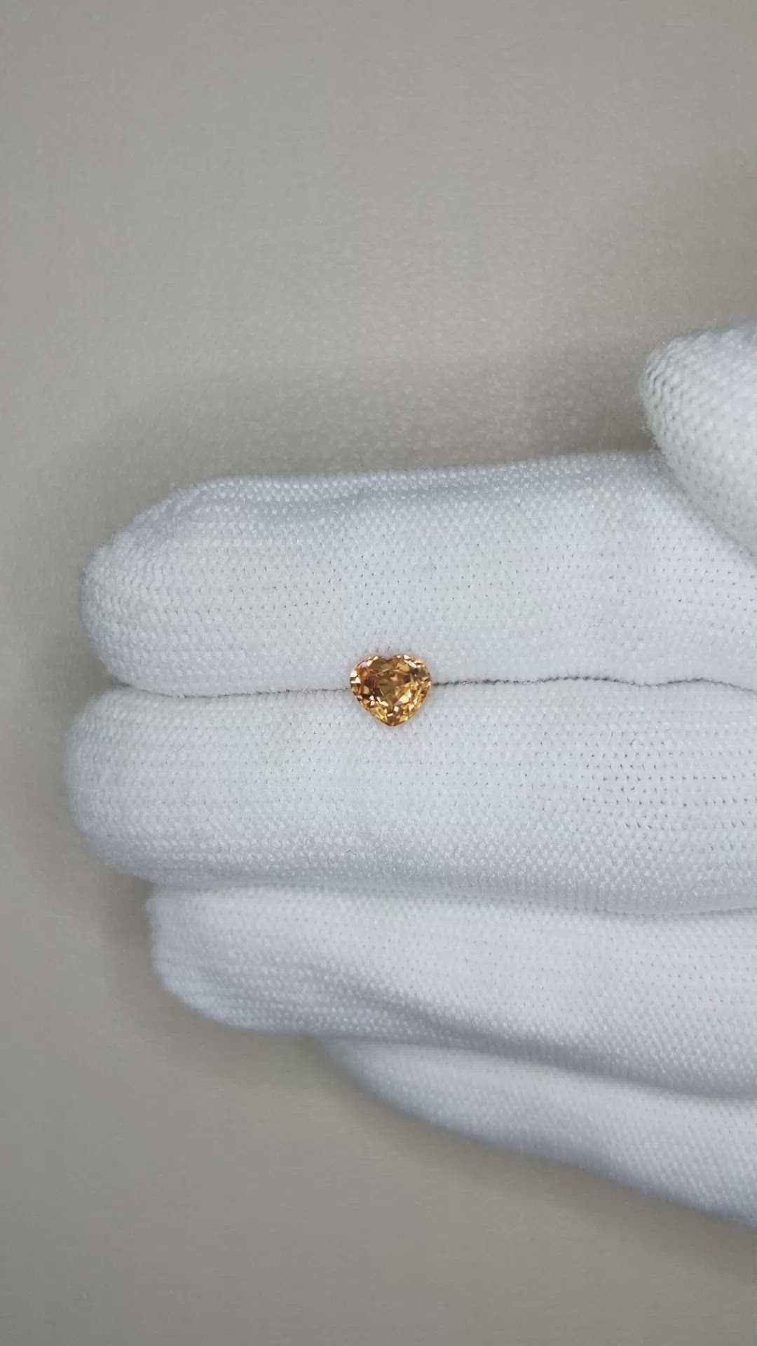 1.15 Ct. Orangish Brown Zircon from Tanzania Size Video