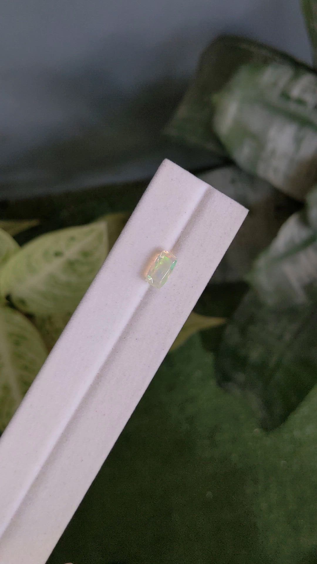 1.06 Ct. Multi Color White Opal from Ethiopia Size Video