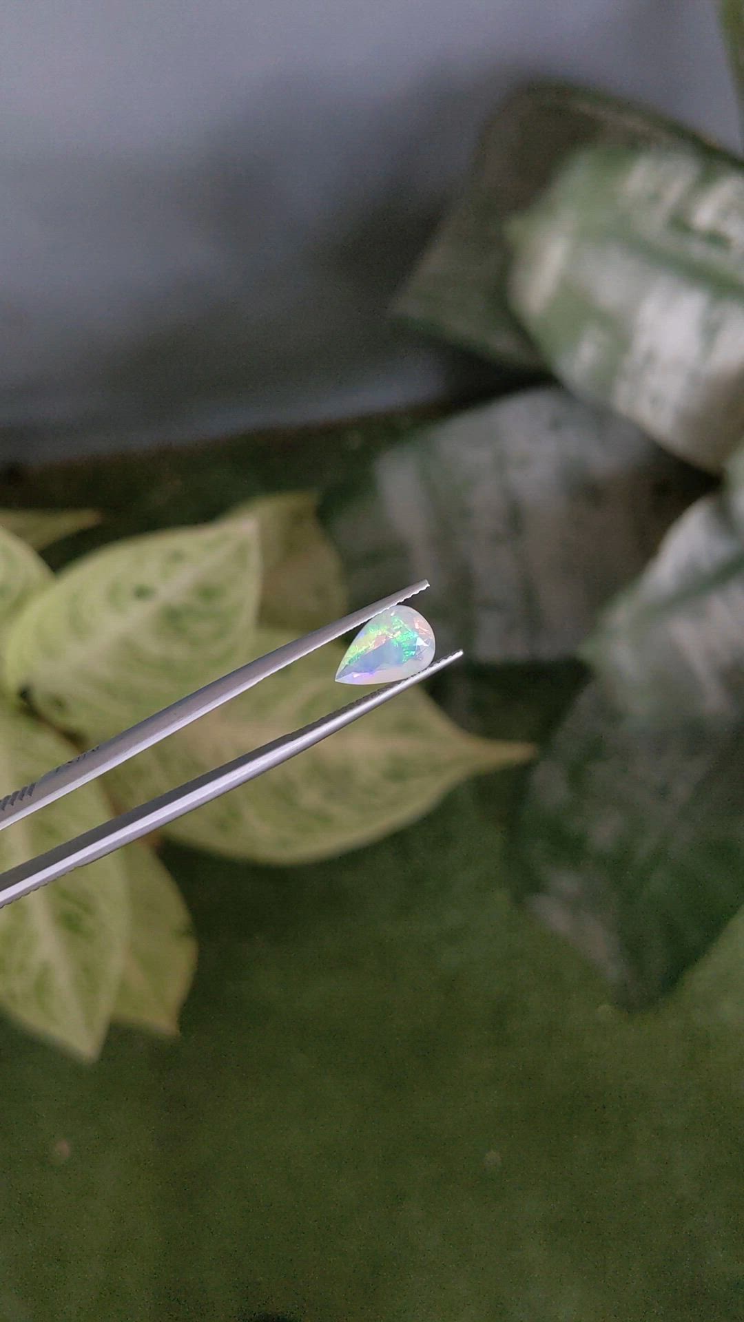 1.57 Ct. Multi Color White Opal from Ethiopia Size Video