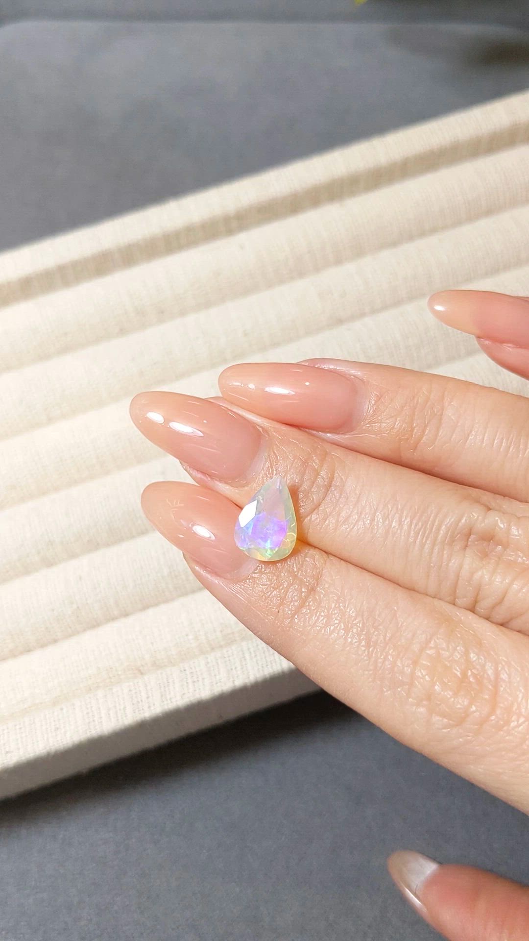 1.88 Ct. Multi Color White Opal from Ethiopia Size Video