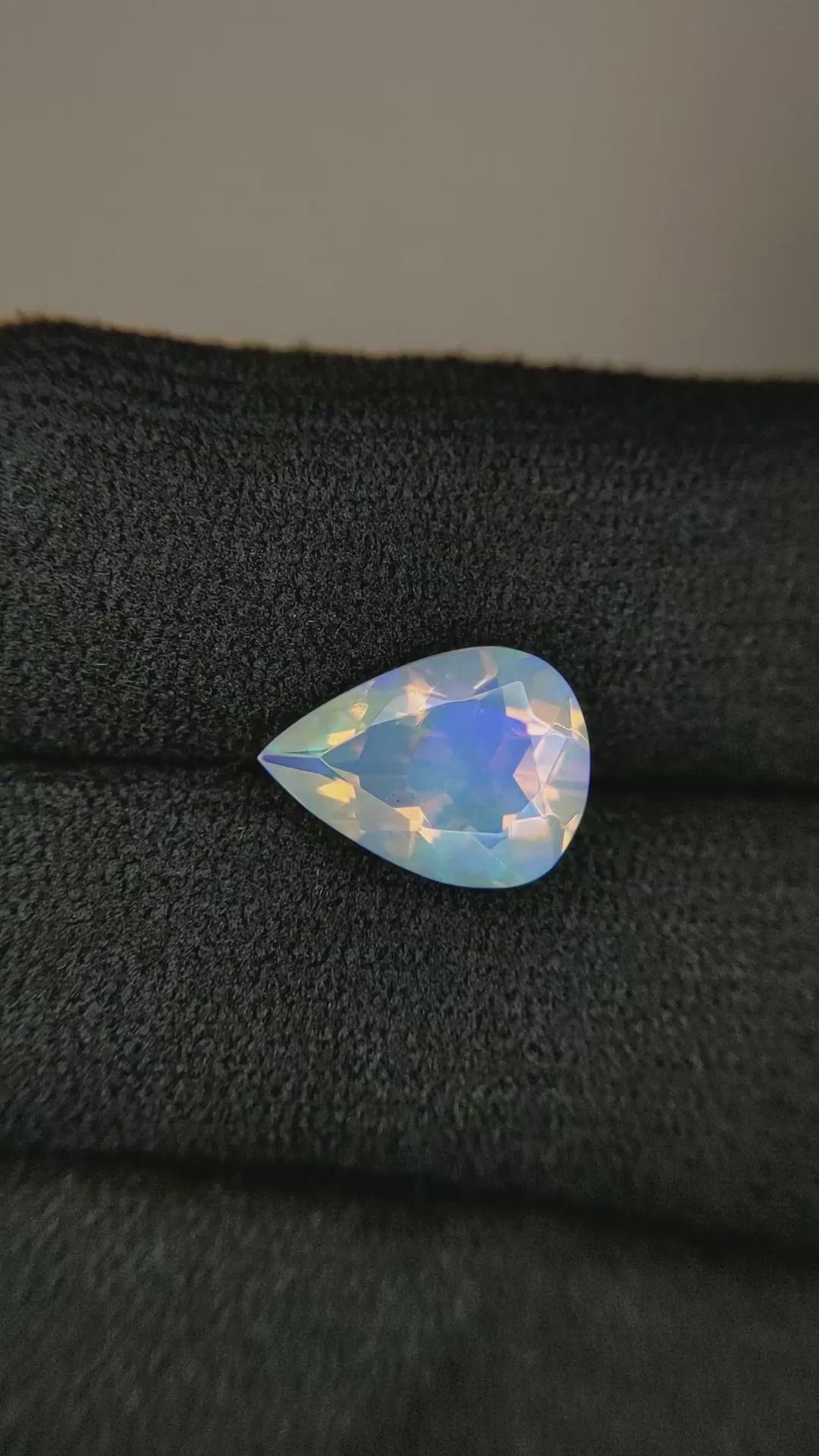 1.88 Ct. Multi Color White Opal from Ethiopia Size Video