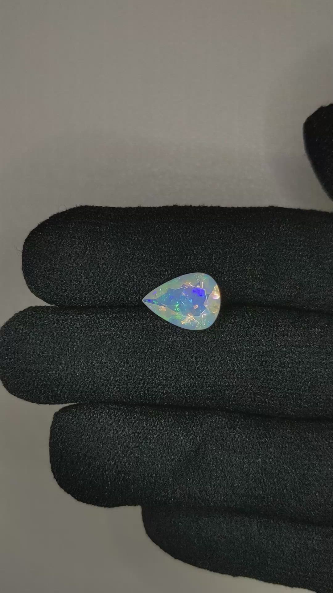1.88 Ct. Multi Color White Opal from Ethiopia Size Video