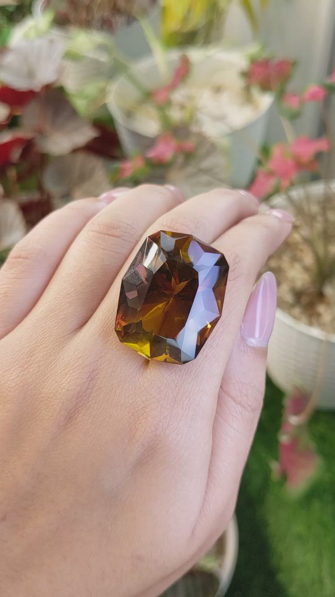 67.13 Ct. Bi Color Ametrine from Ceylon (Sri Lanka) Size Video
