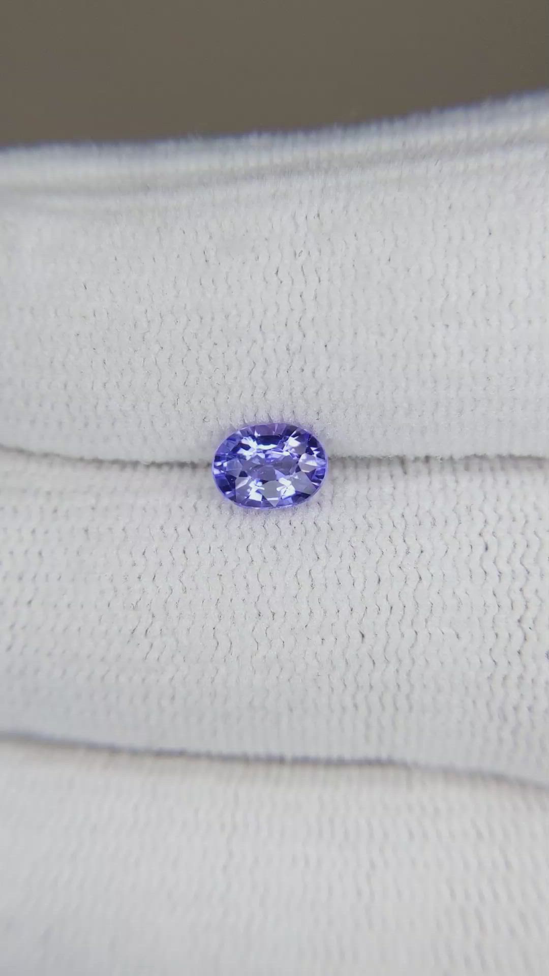 0.60 Ct. Violet Tanzanite from Tanzania Size Video