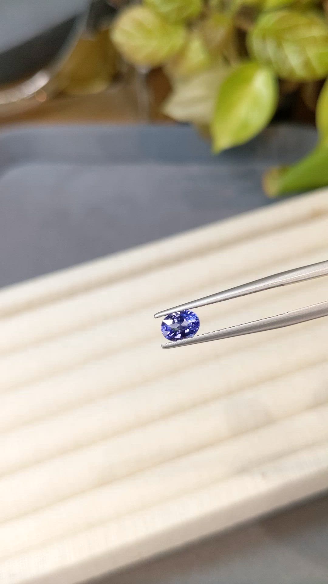 0.60 Ct. Violet Tanzanite from Tanzania Size Video