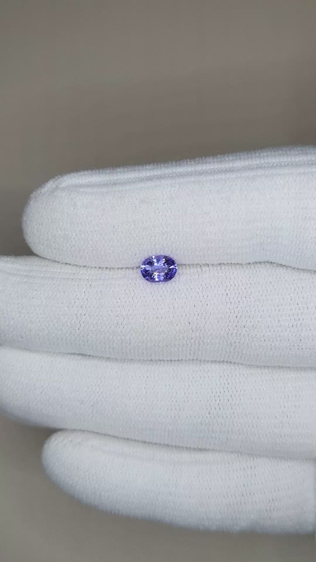 0.60 Ct. Violet Tanzanite from Tanzania Size Video