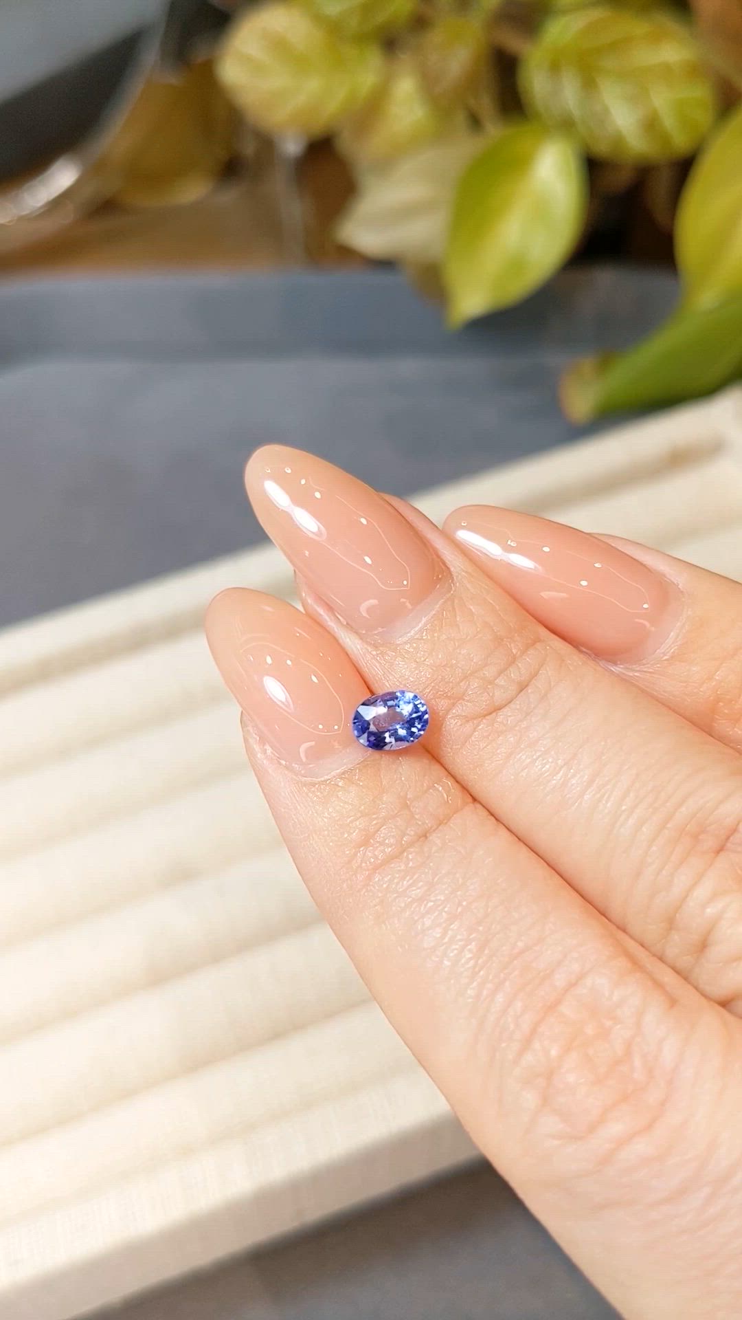 0.60 Ct. Violet Tanzanite from Tanzania Size Video