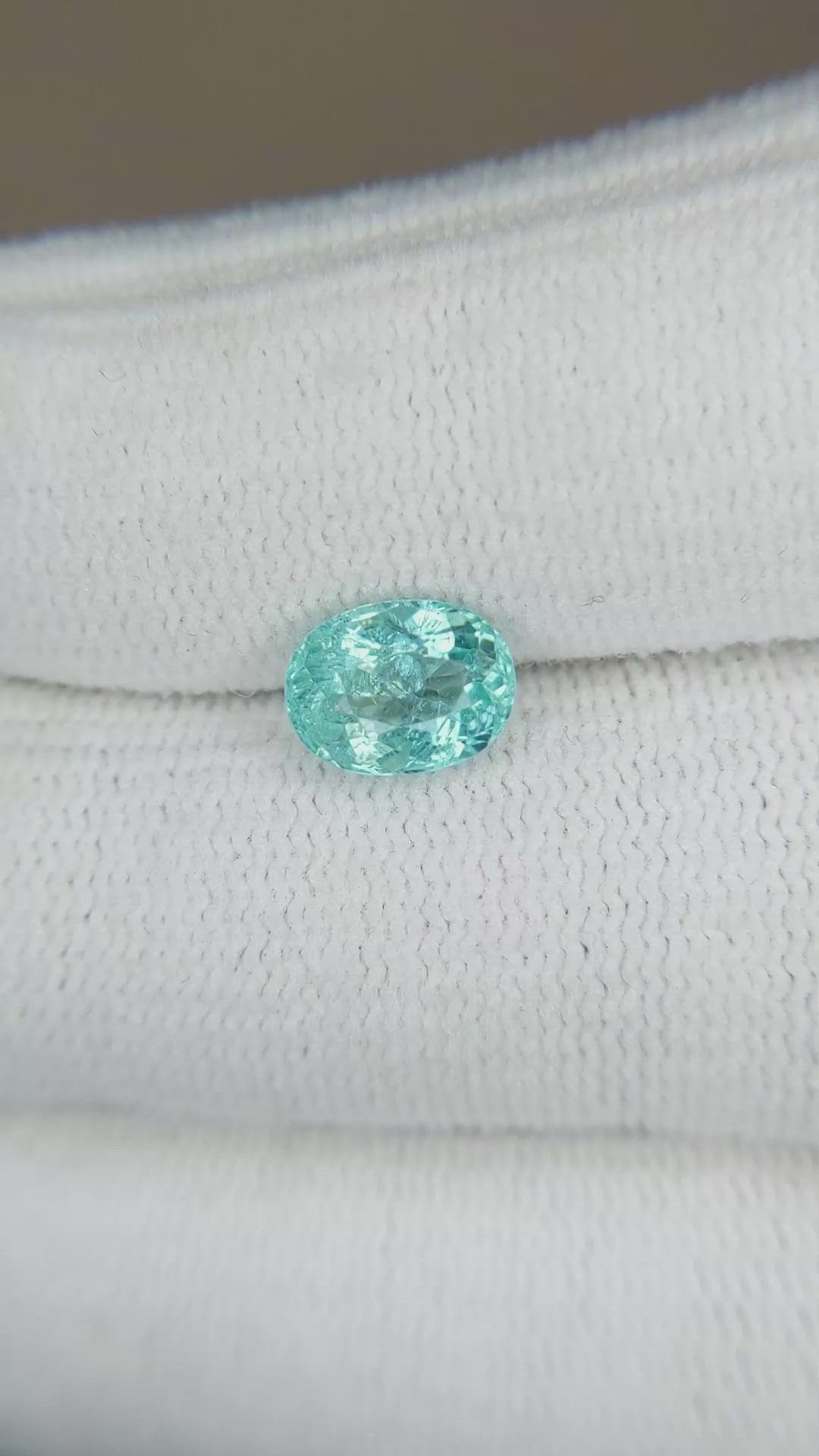1.64 Ct. Greenish Blue Apatite from Madagascar Size Video
