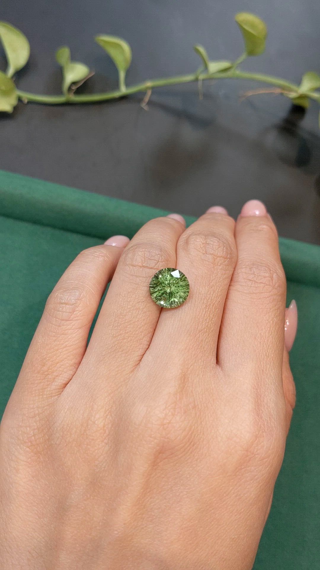 5.22 Ct. Green (Lime Green) Peridot from Afghanistan Size Video