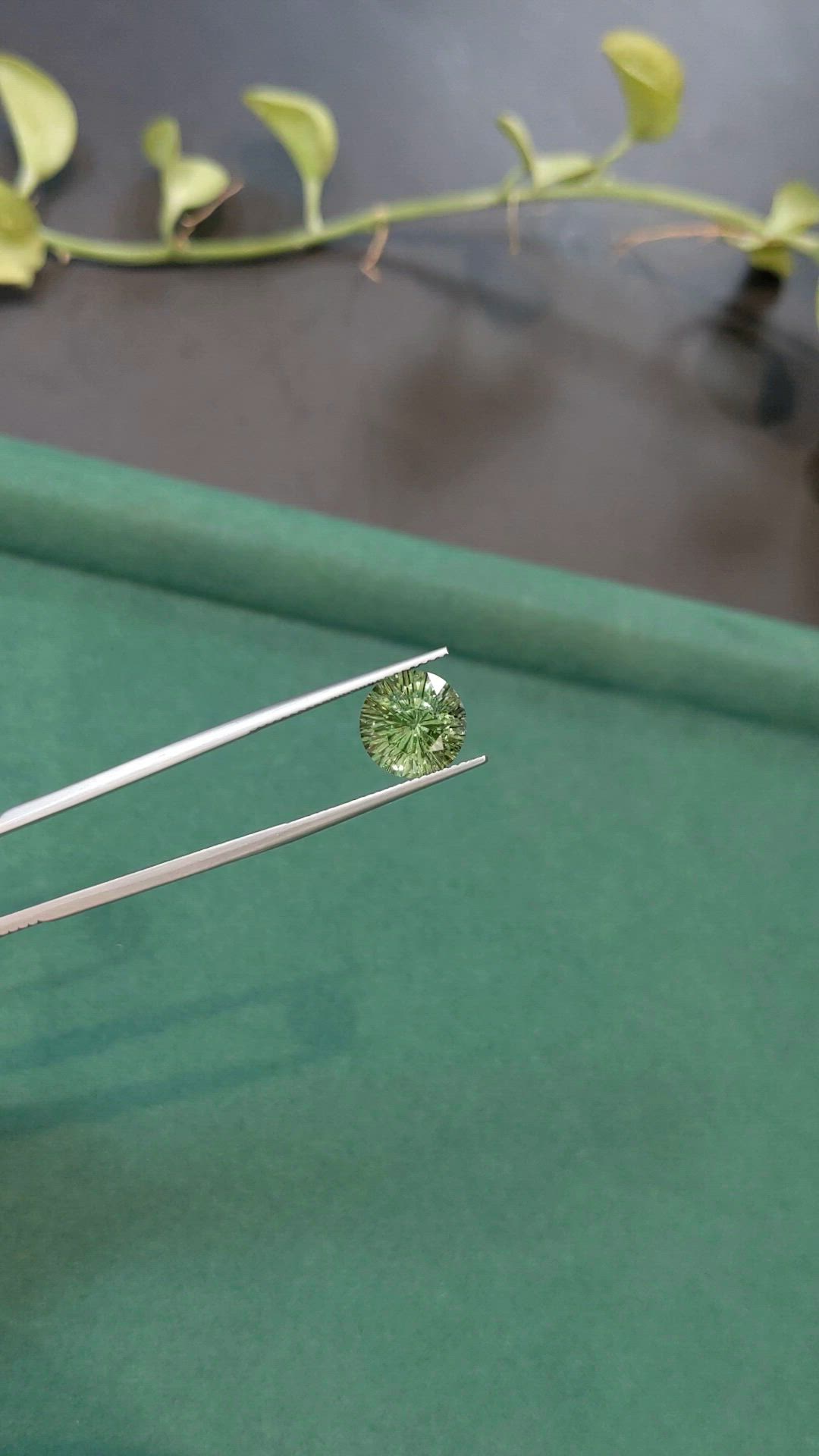 5.22 Ct. Green (Lime Green) Peridot from Afghanistan Size Video