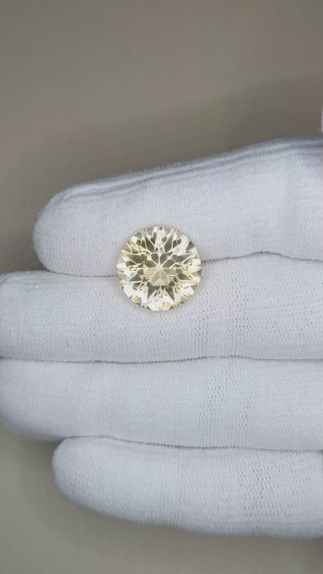 8.57 Ct. Yellow Citrine from Madagascar Size Video