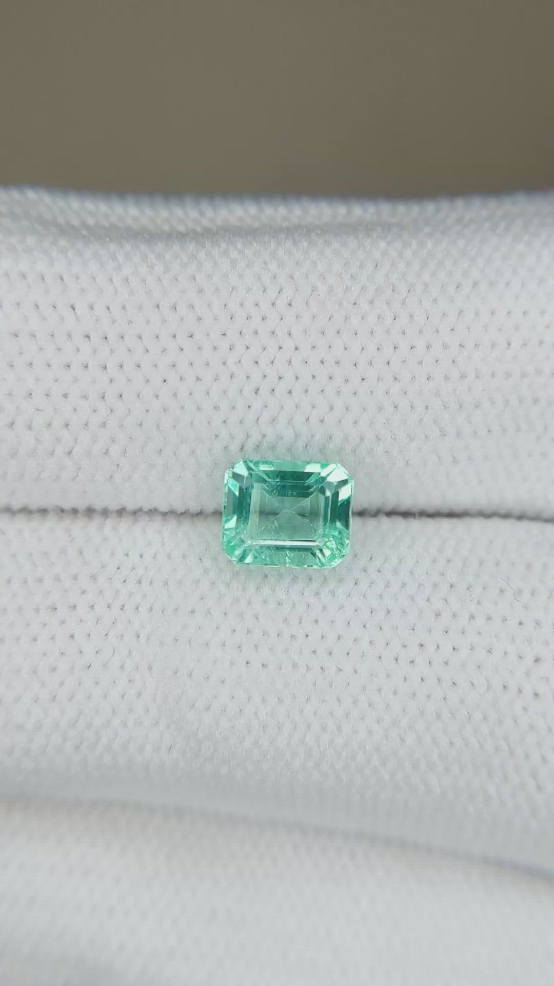 1.23 Ct. Bluish Green Apatite from Madagascar Size Video