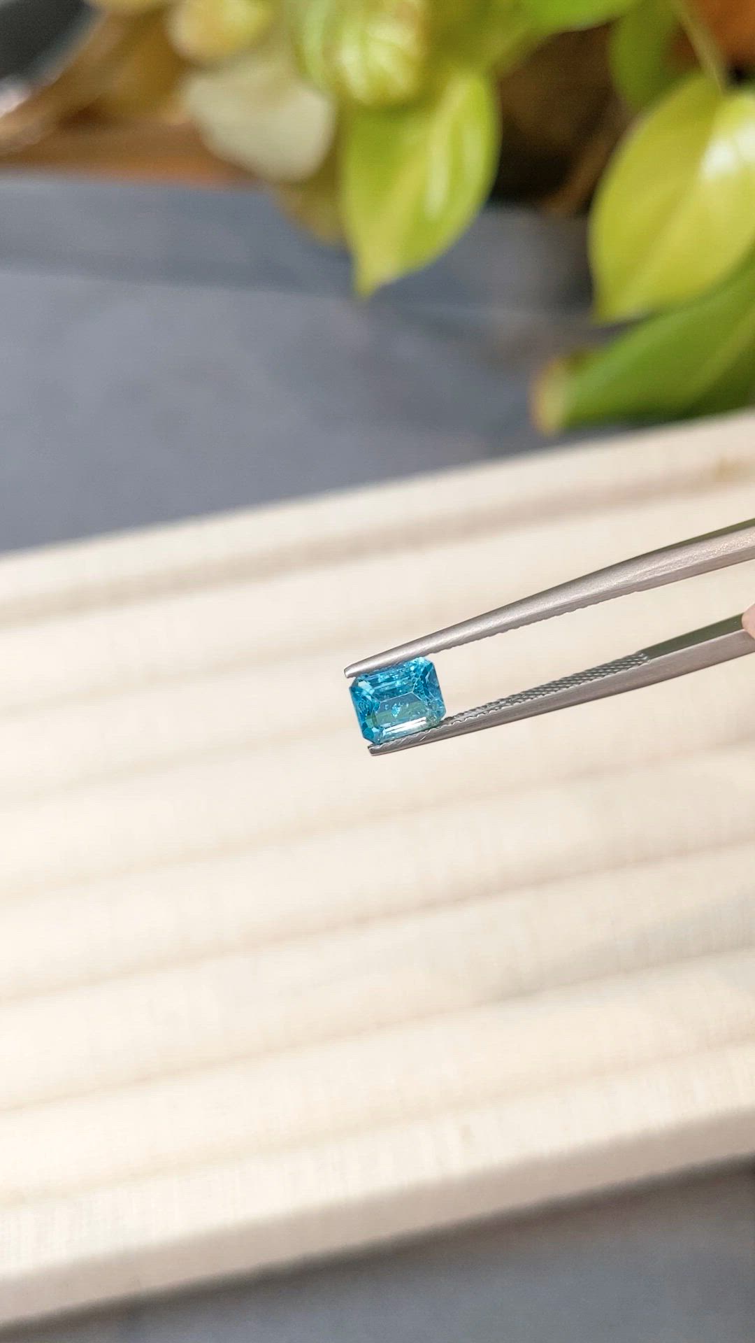 1.11 Ct. Blue Apatite from Madagascar Size Video