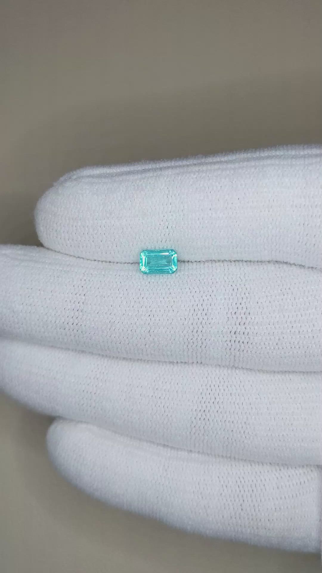 0.79 Ct. Blue Apatite from Madagascar Size Video