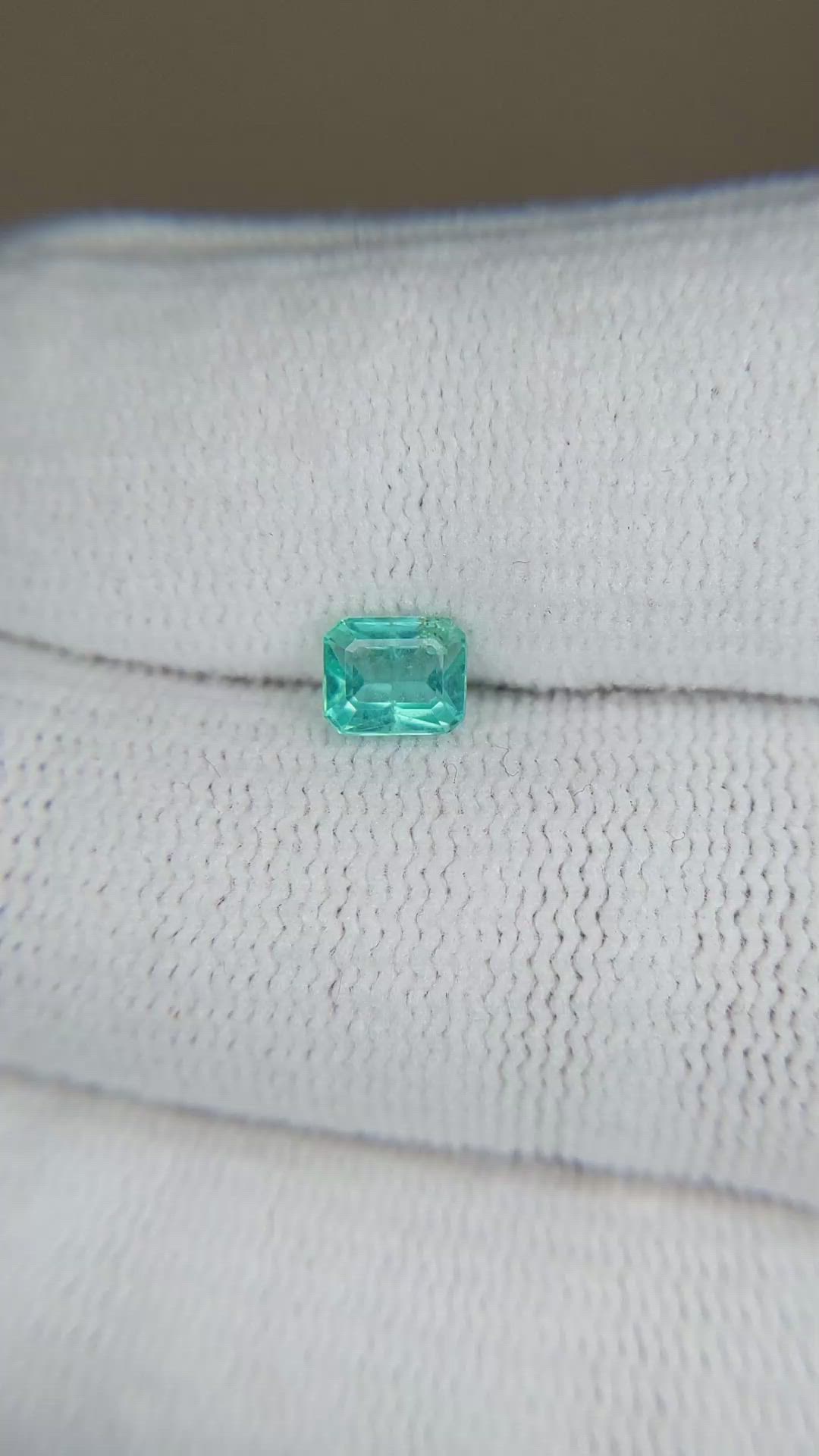 0.60 Ct. Greenish Blue Apatite from Madagascar Size Video