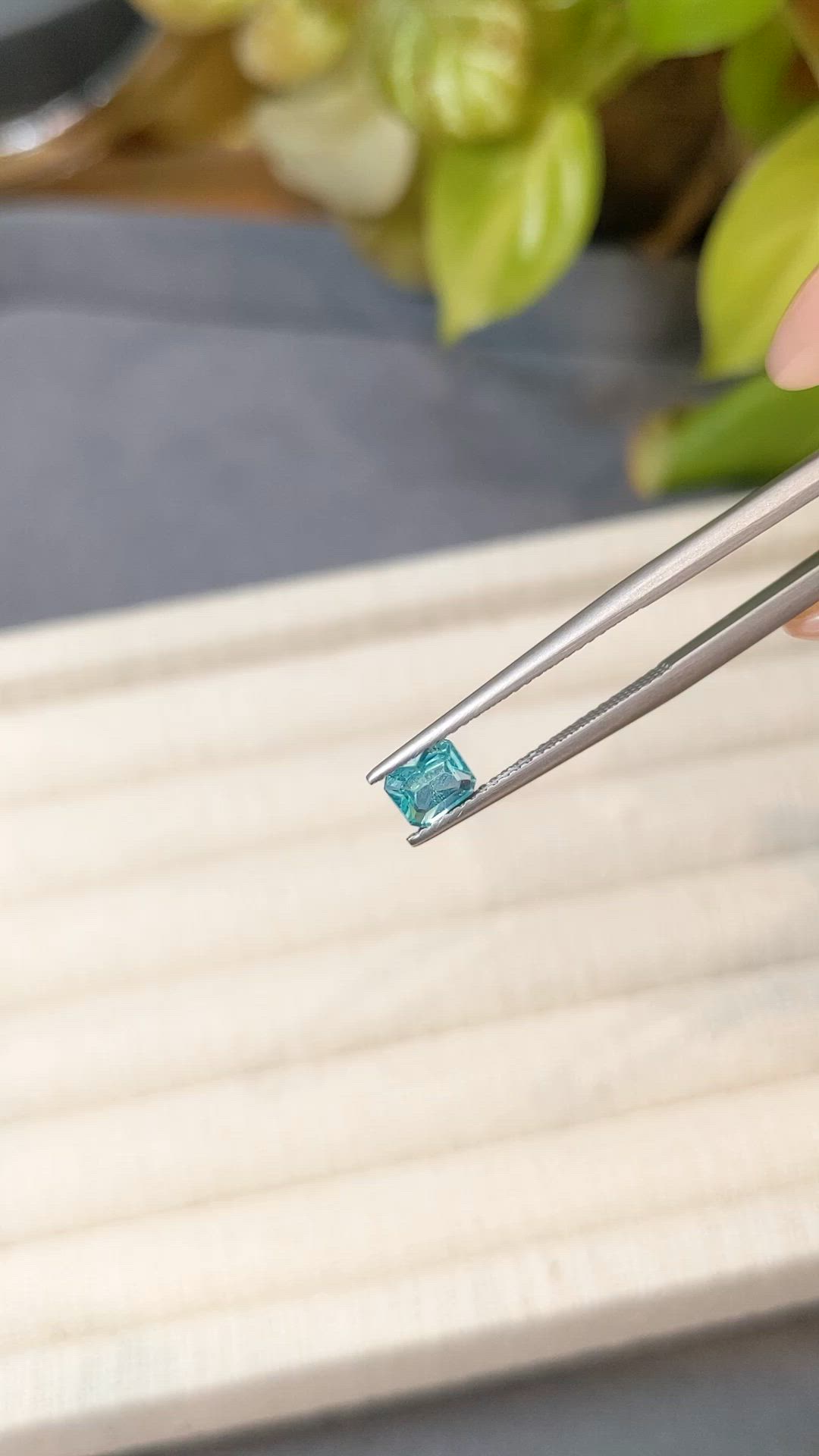 0.60 Ct. Greenish Blue Apatite from Madagascar Size Video