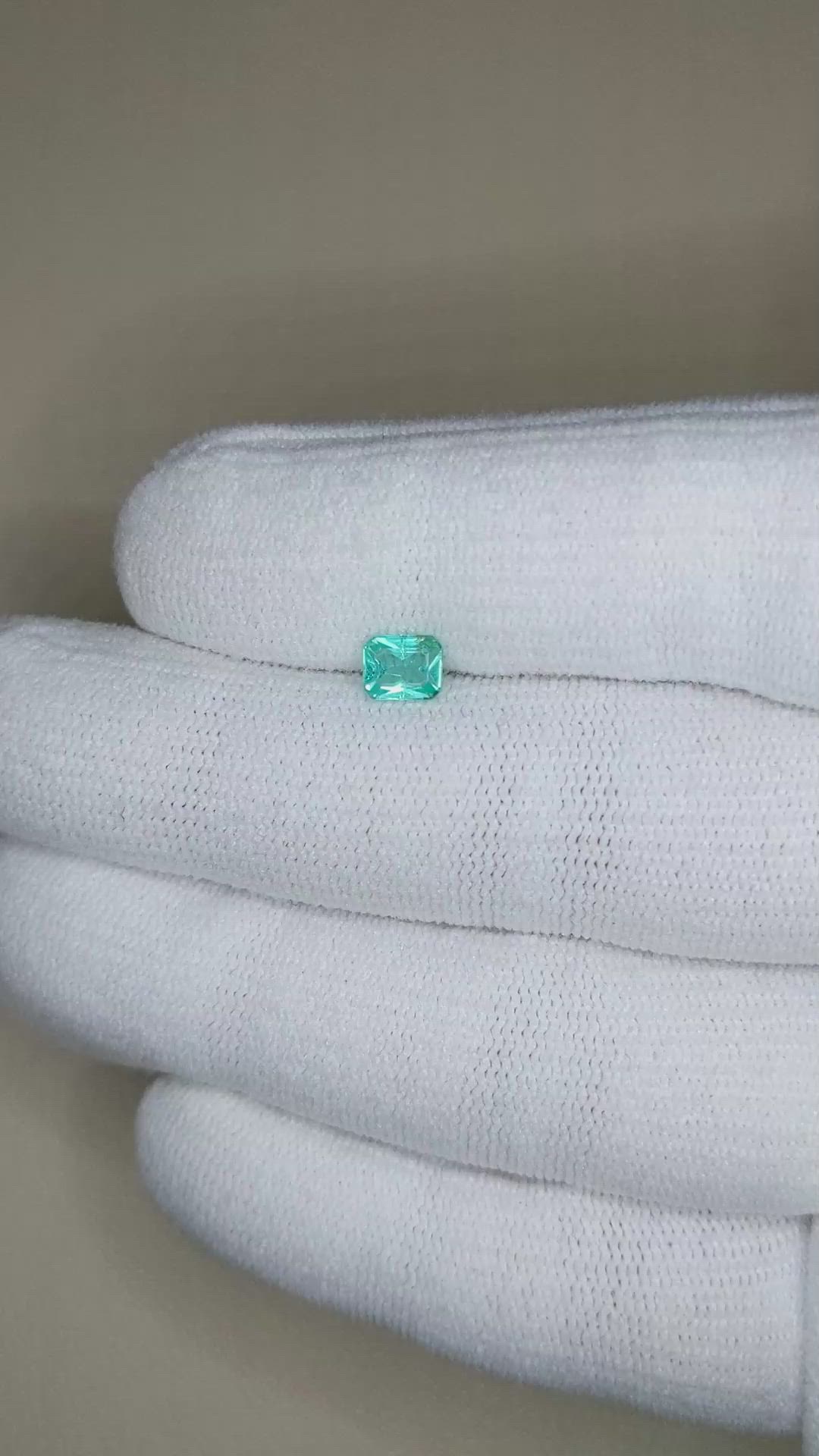 0.60 Ct. Greenish Blue Apatite from Madagascar Size Video