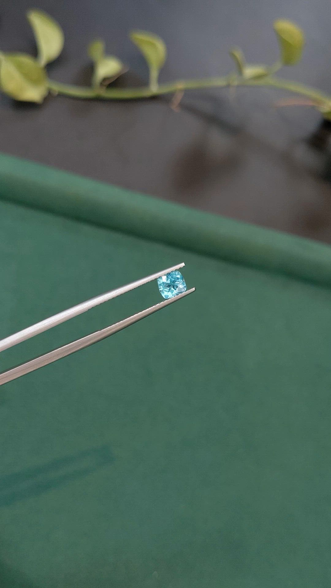 0.67 Ct. Greenish Blue Apatite from Madagascar Size Video