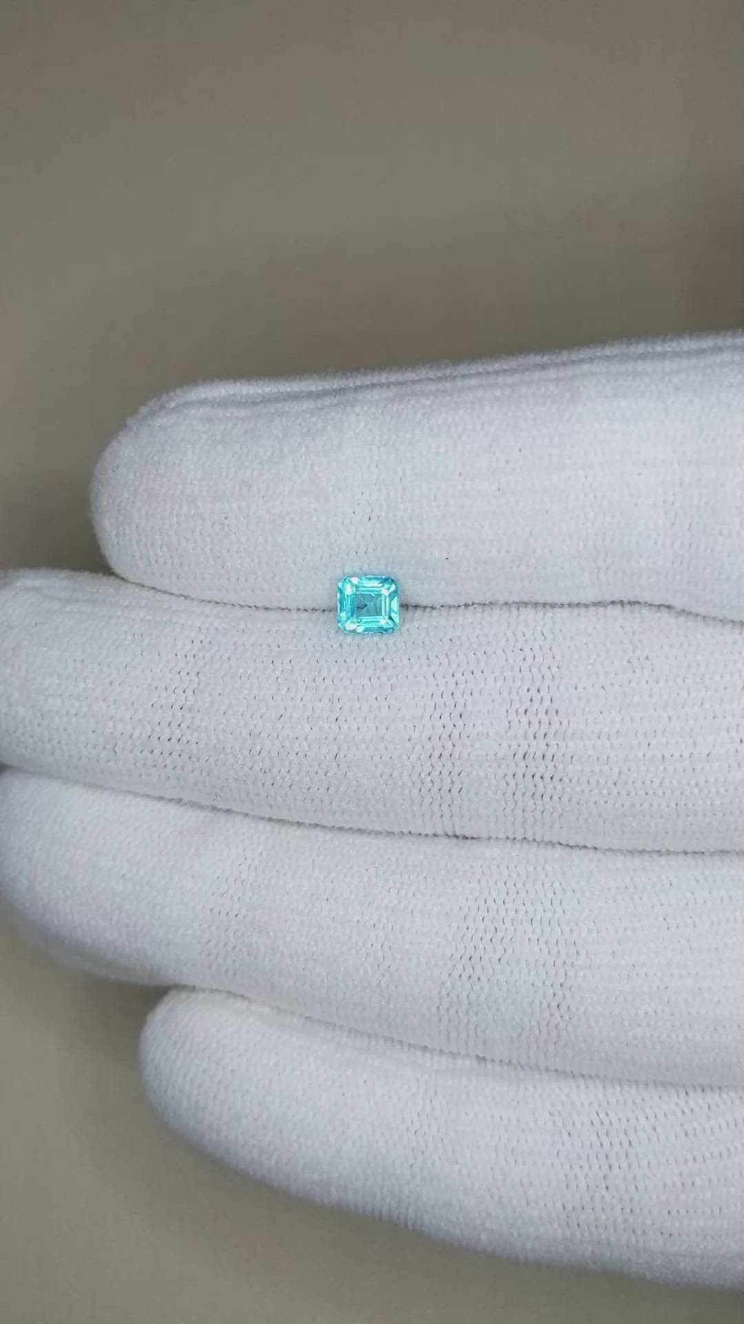 0.55 Ct. Blue Apatite from Madagascar Size Video