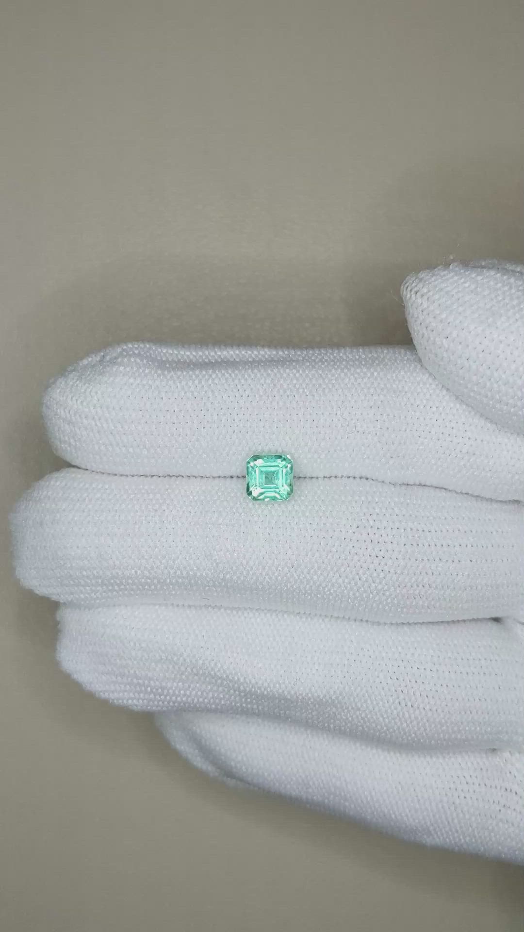 1.21 Ct. Bluish Green Apatite from Madagascar Size Video