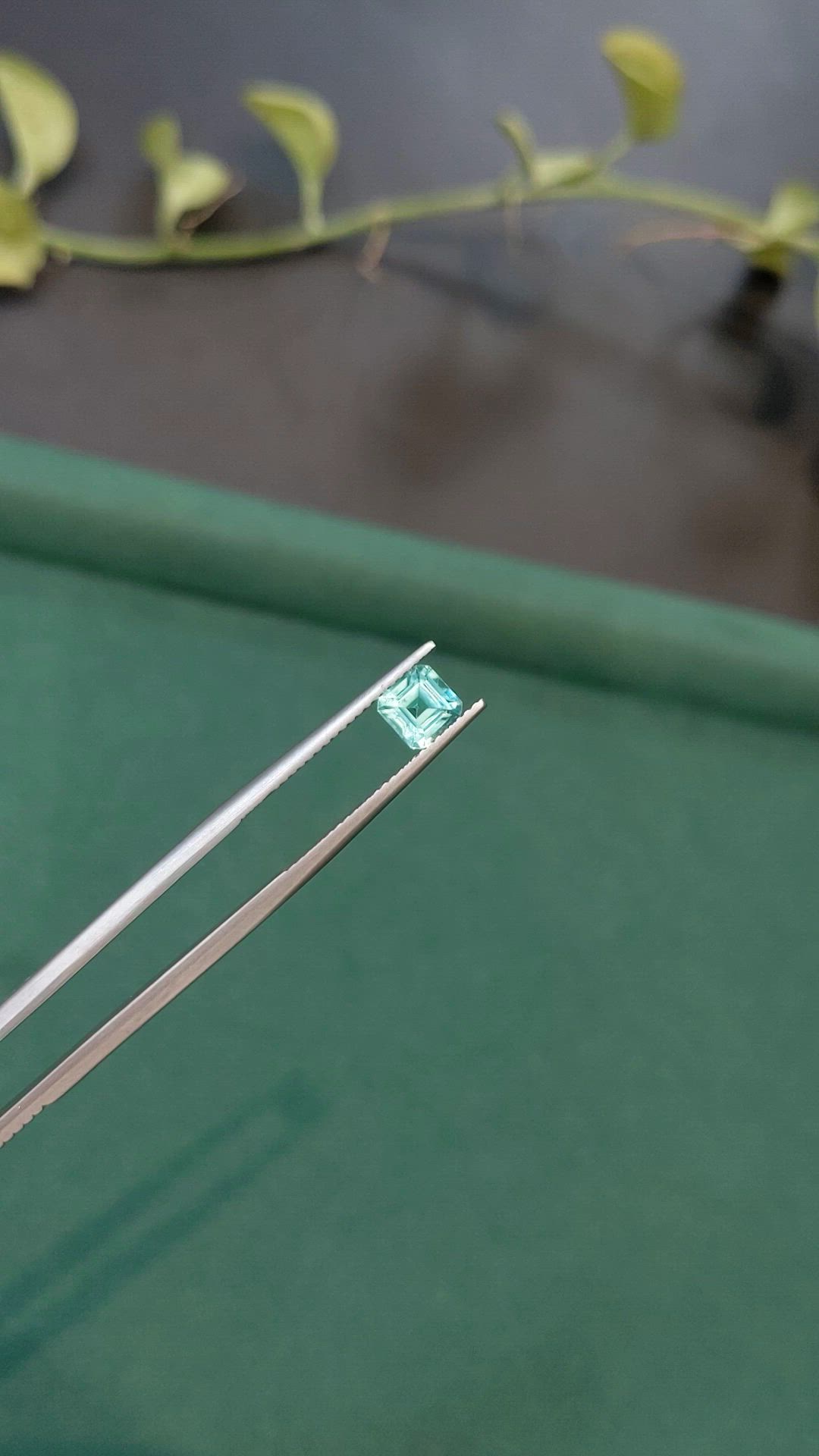 1.21 Ct. Bluish Green Apatite from Madagascar Size Video