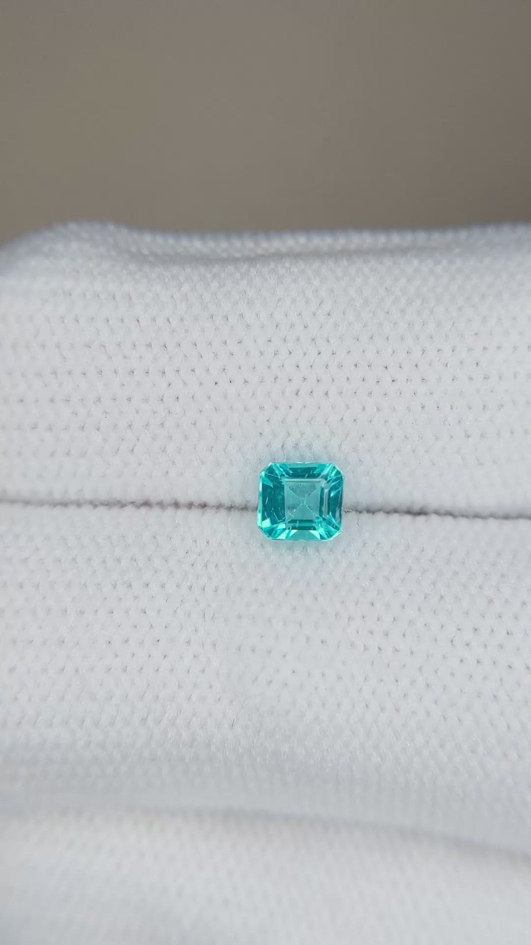 0.54 Ct. Greenish Blue Apatite from Madagascar Size Video