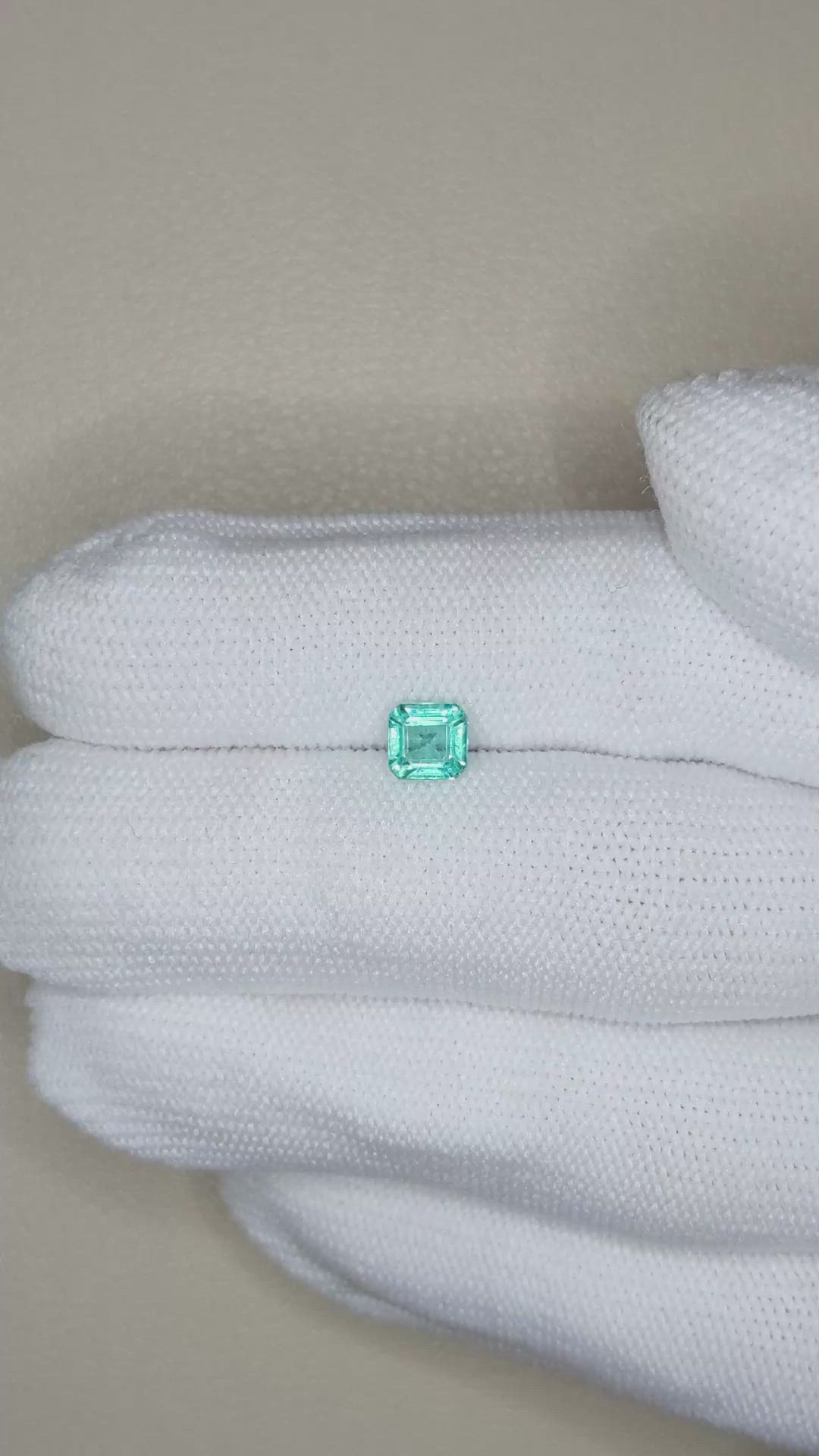 0.78 Ct. Greenish Blue Apatite from Madagascar Size Video