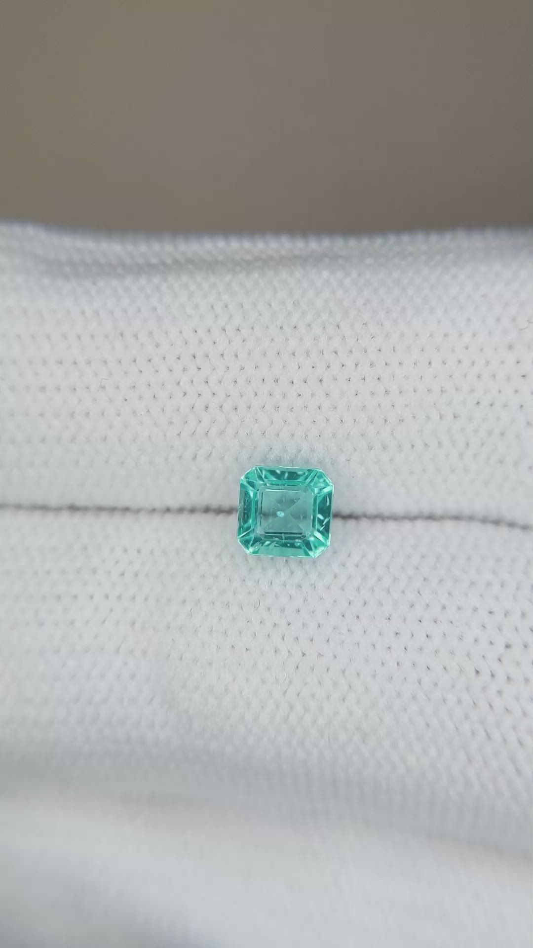 0.78 Ct. Greenish Blue Apatite from Madagascar Size Video