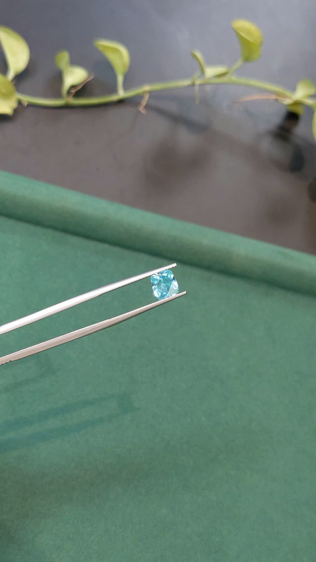 1.04 Ct. Blue Apatite from Madagascar Size Video