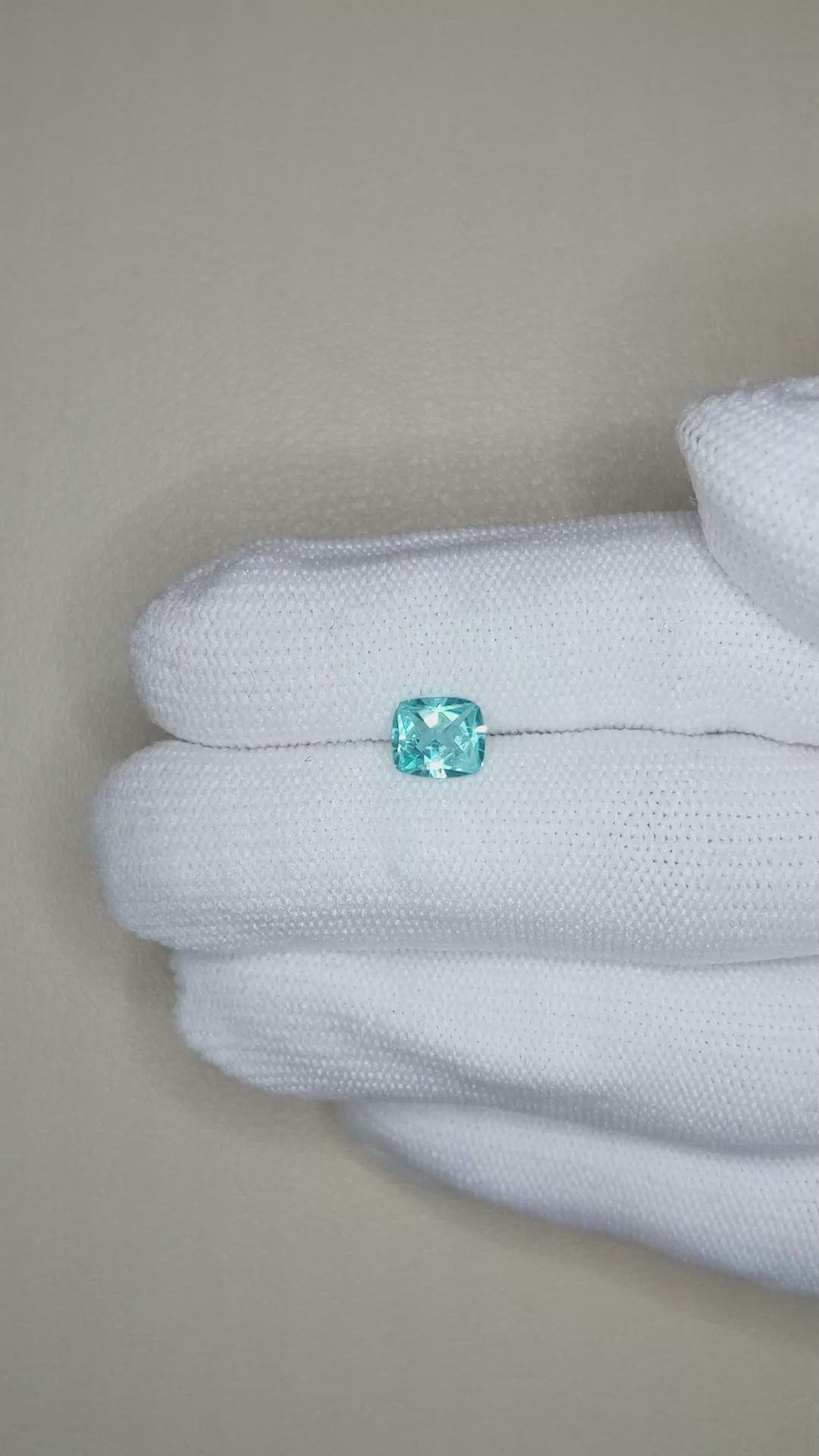 1.04 Ct. Blue Apatite from Madagascar Size Video