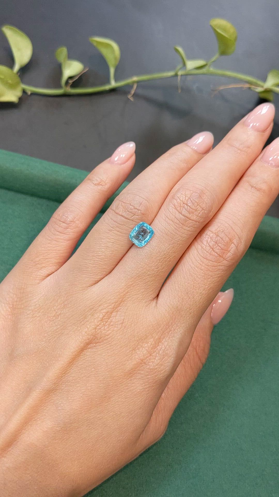 1.46 Ct. Blue Apatite from Madagascar Size Video
