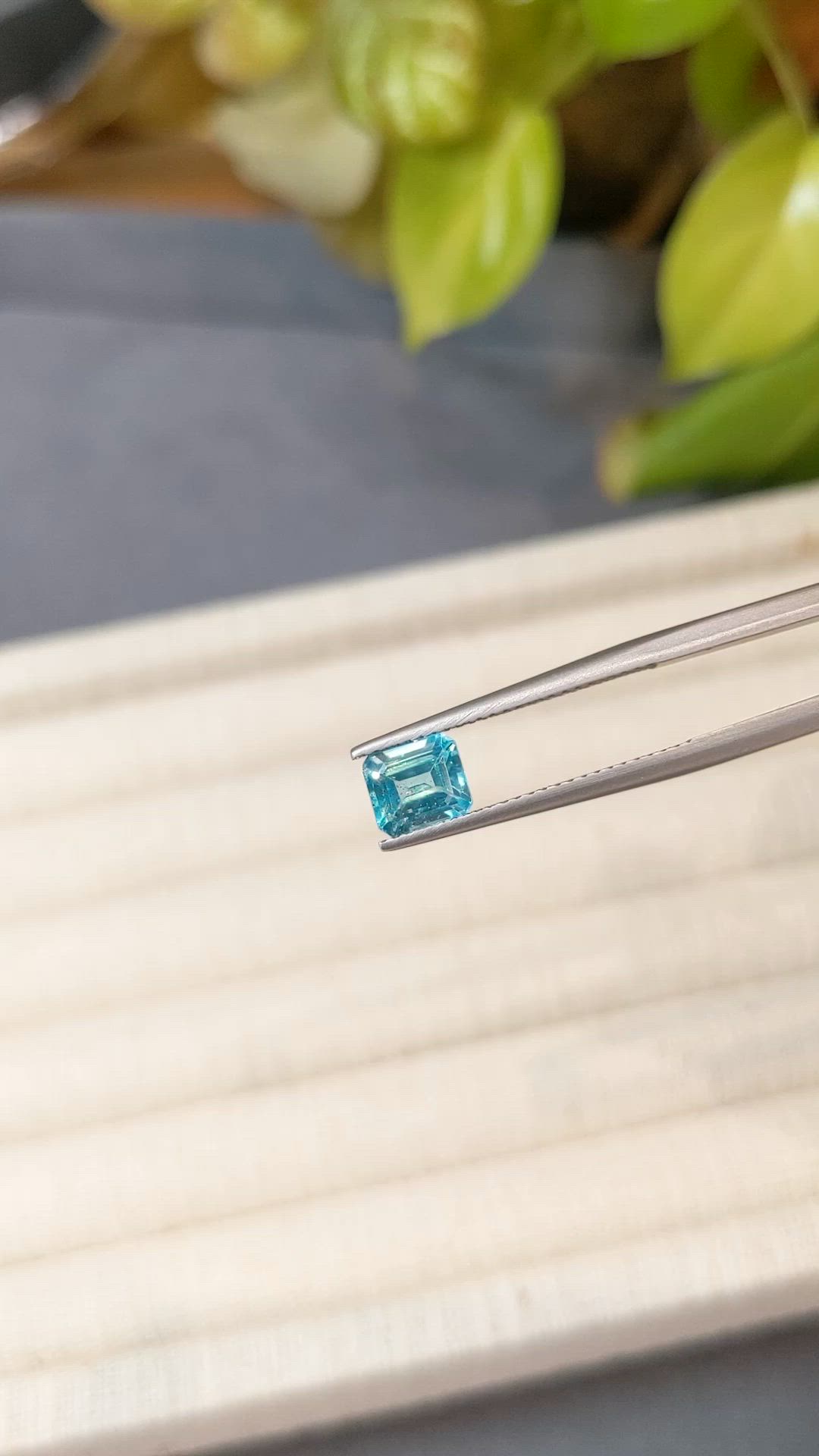 1.25 Ct. Blue Apatite from Madagascar Size Video