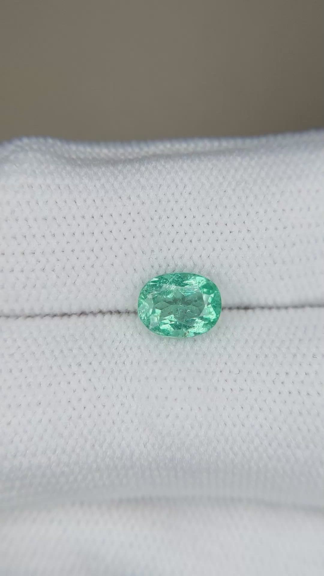 1.08 Ct. Bluish Green Apatite from Madagascar Size Video
