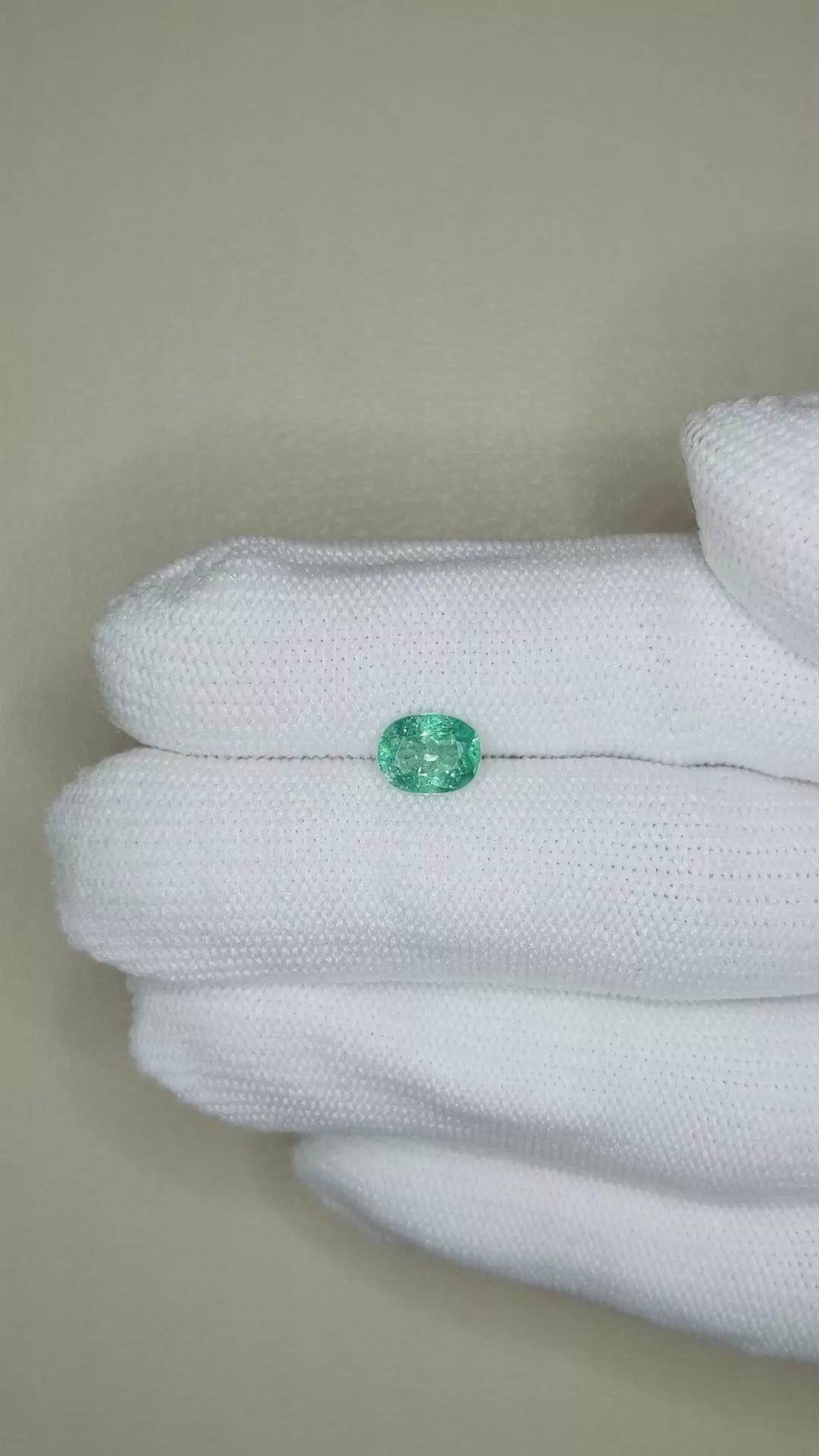 1.08 Ct. Bluish Green Apatite from Madagascar Size Video