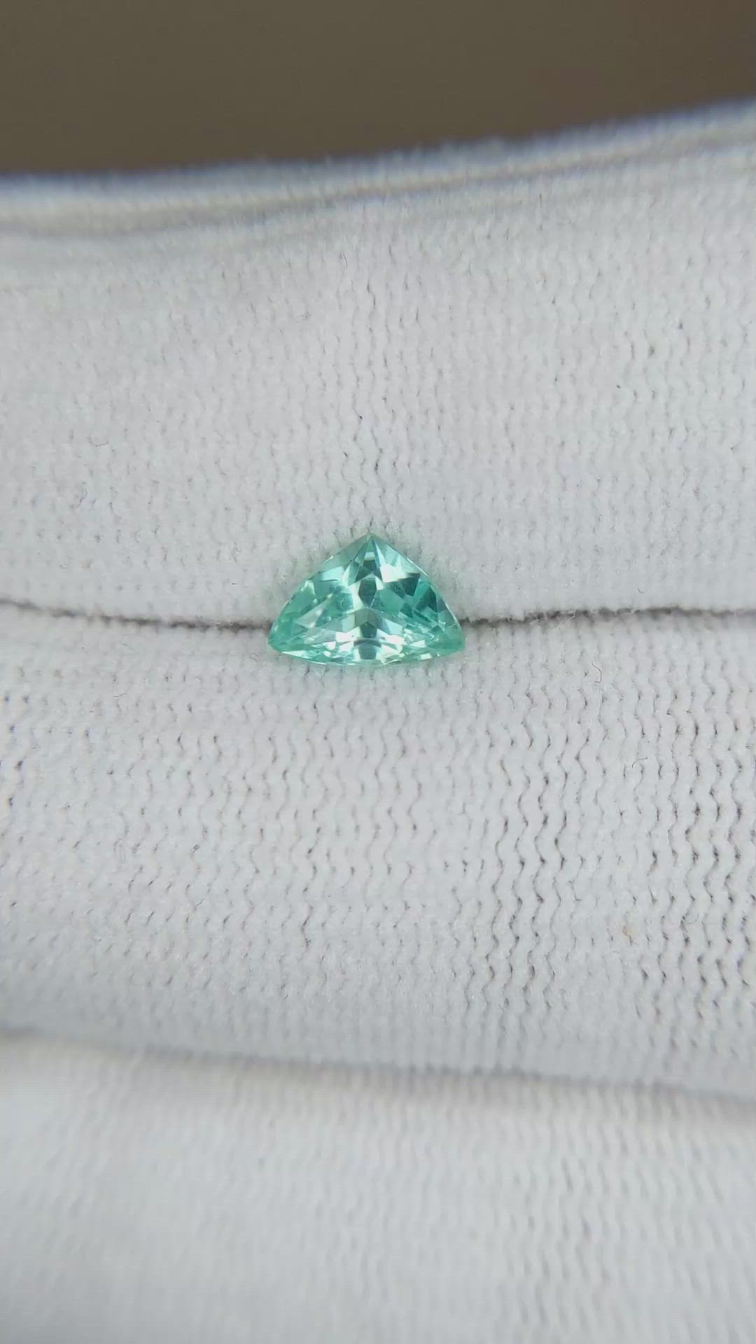 0.82 Ct. Greenish Blue Apatite from Madagascar Size Video