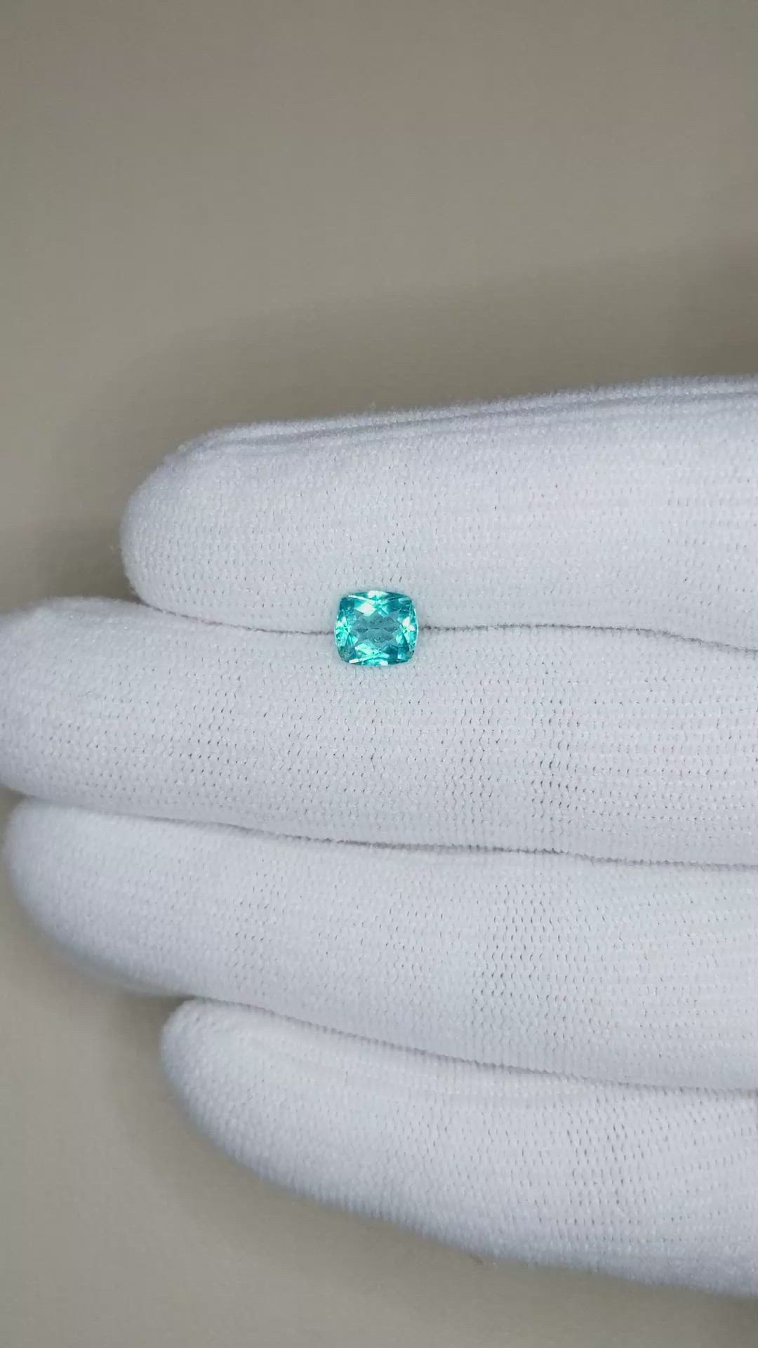 1.05 Ct. Blue Apatite from Madagascar Size Video