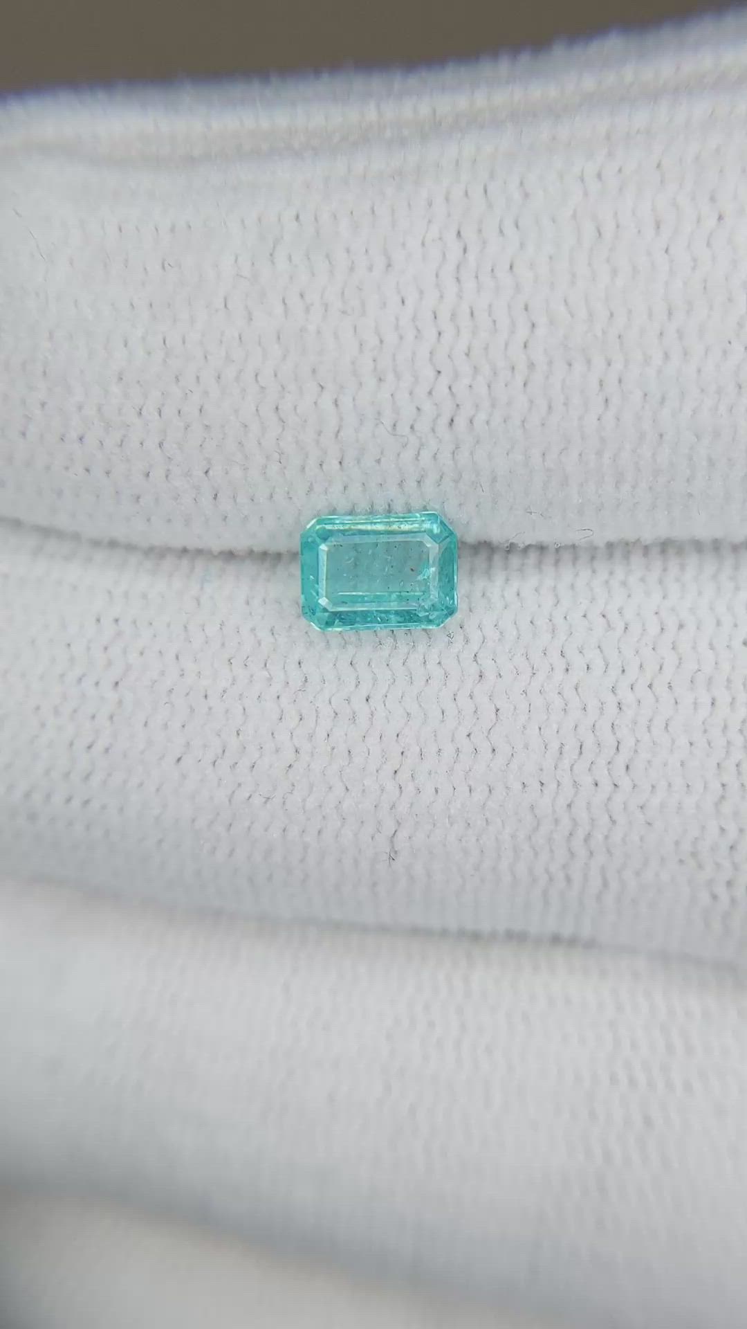 0.69 Ct. Greenish Blue Apatite from Madagascar Size Video