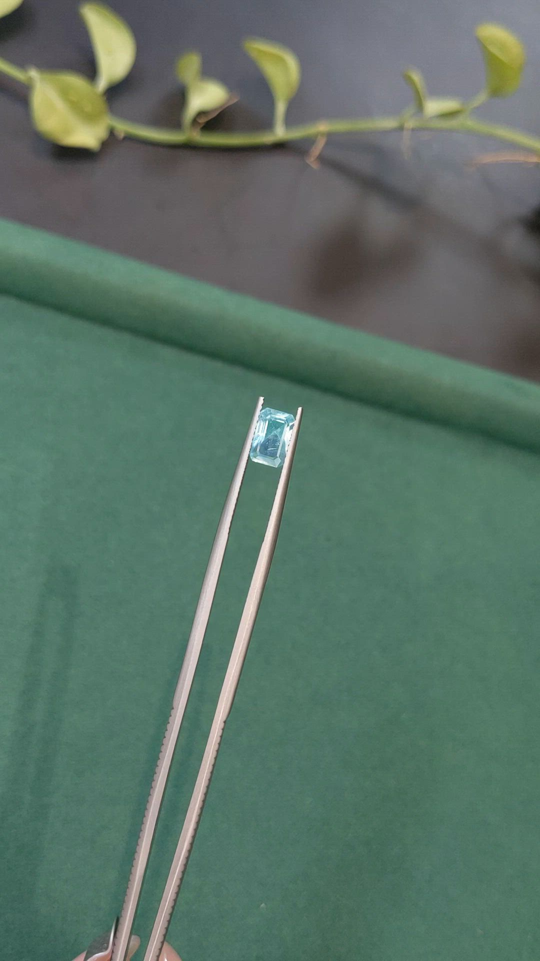 1.37 Ct. Greenish Blue Apatite from Madagascar Size Video