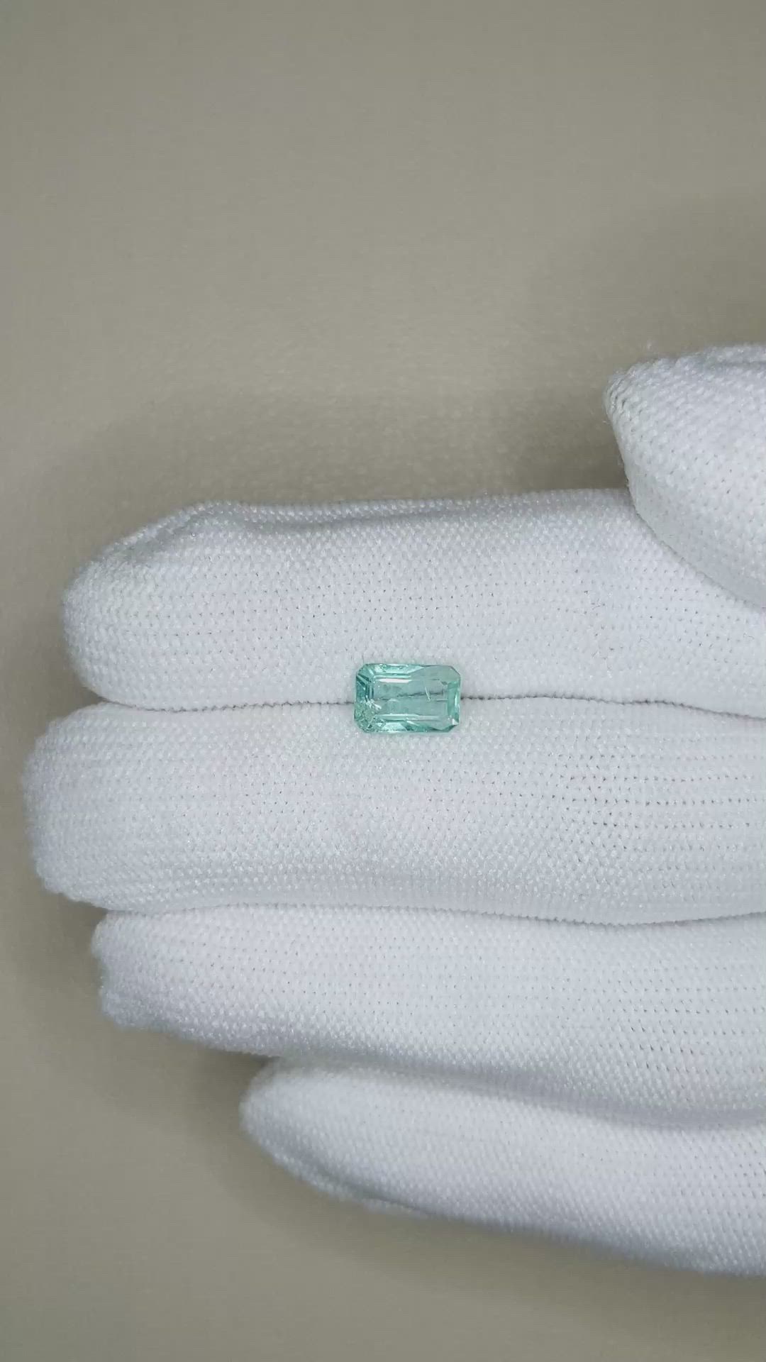 1.37 Ct. Greenish Blue Apatite from Madagascar Size Video