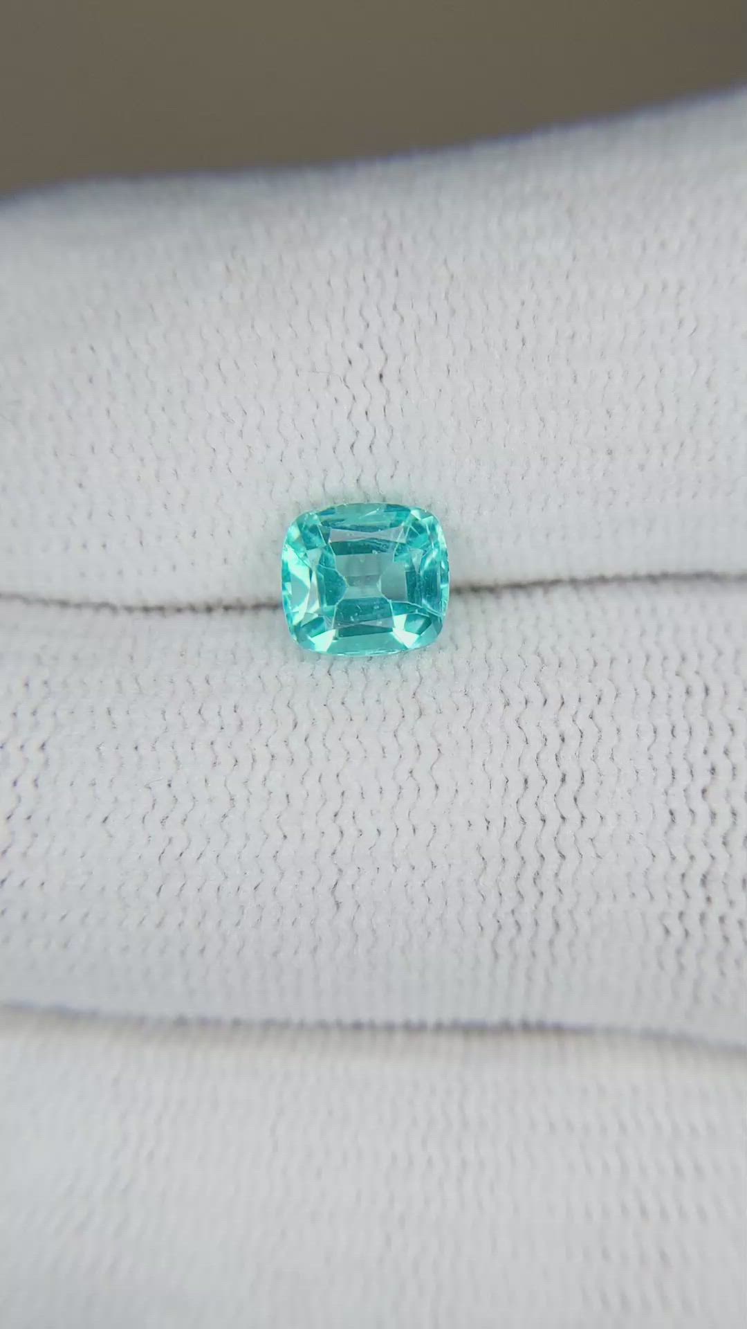 1.21 Ct. Blue Apatite from Madagascar Size Video