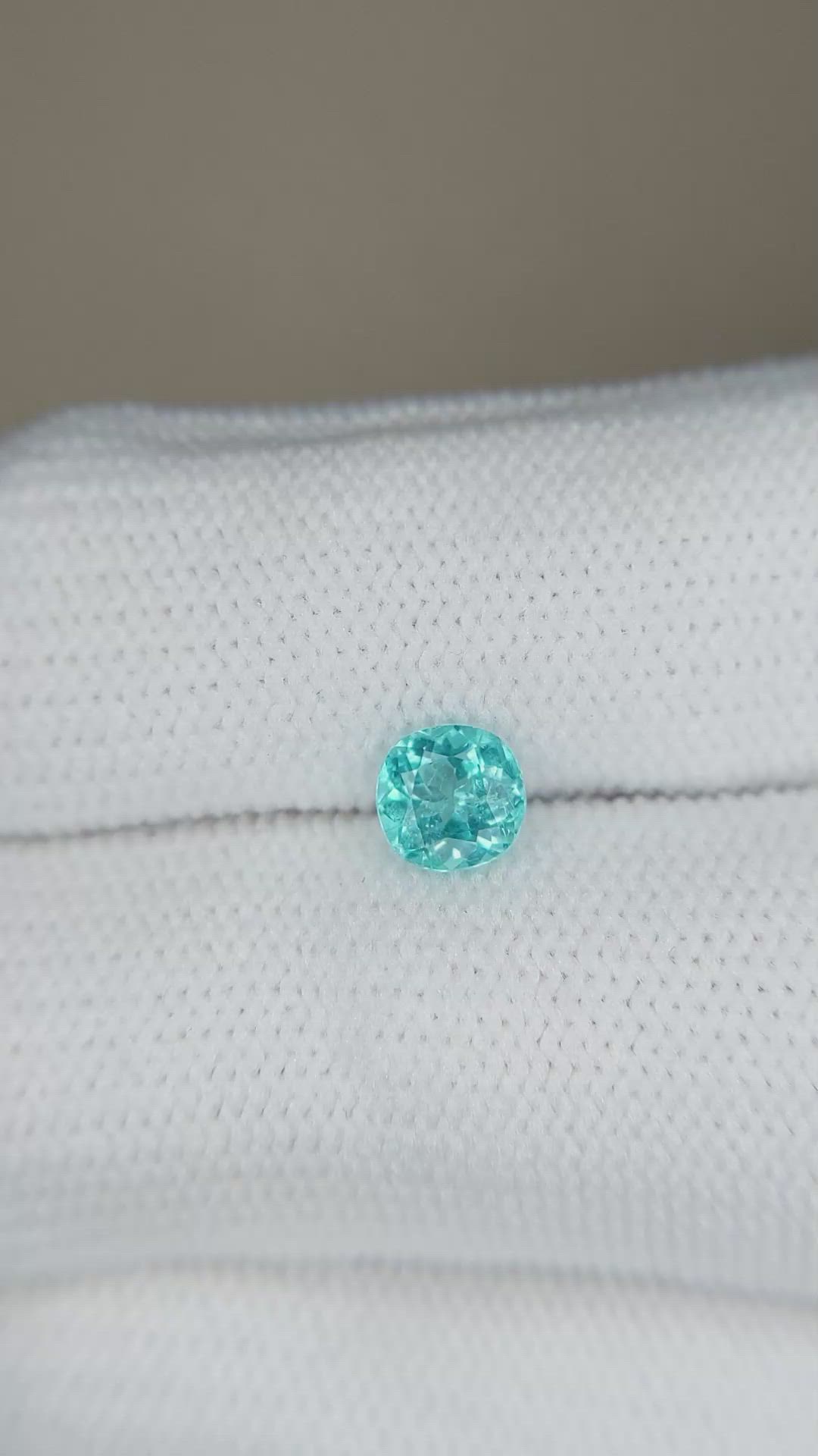 0.58 Ct. Greenish Blue Apatite from Madagascar Size Video