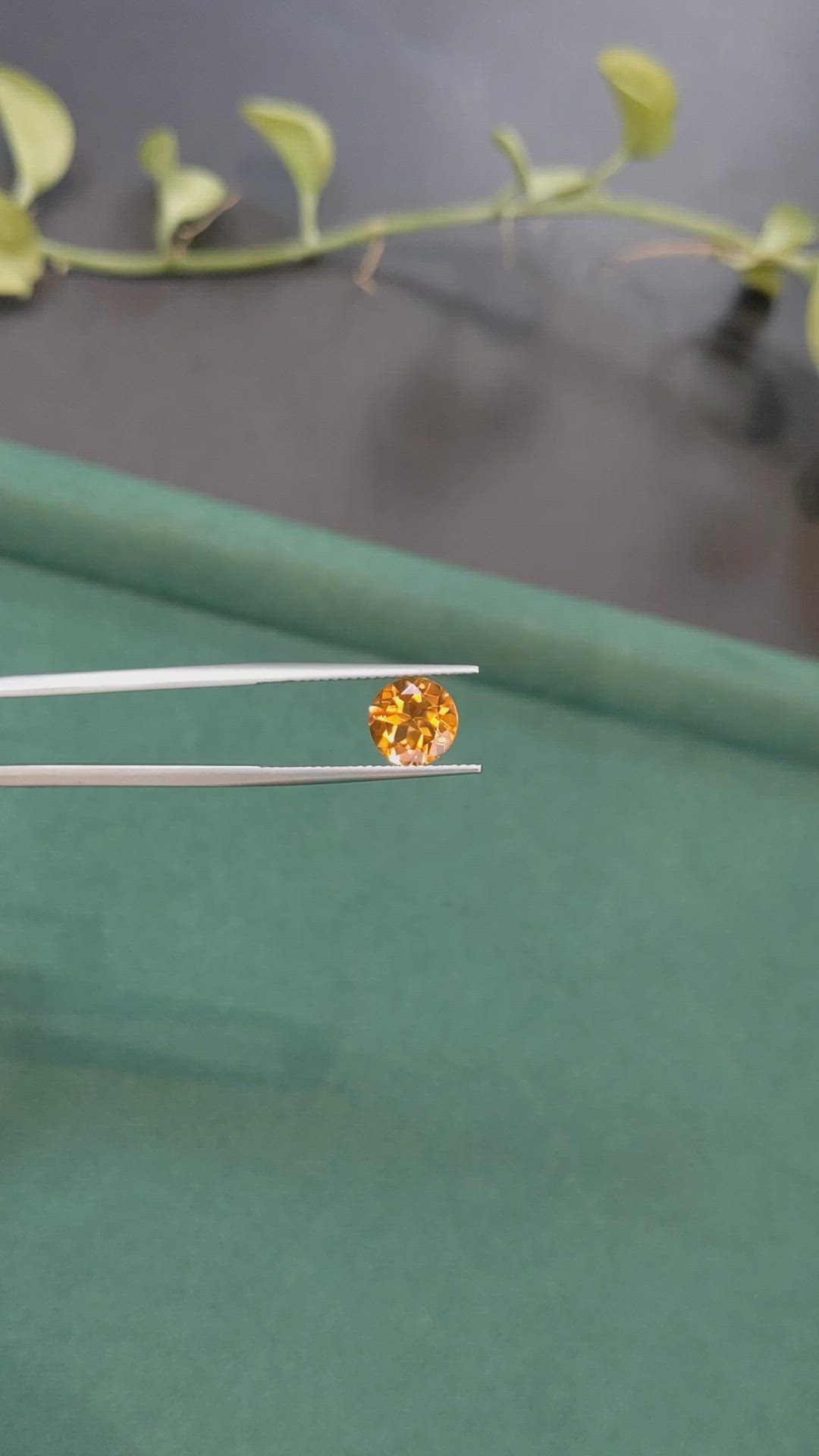 2.02 Ct. Yellowish Orange Citrine from Madagascar Size Video